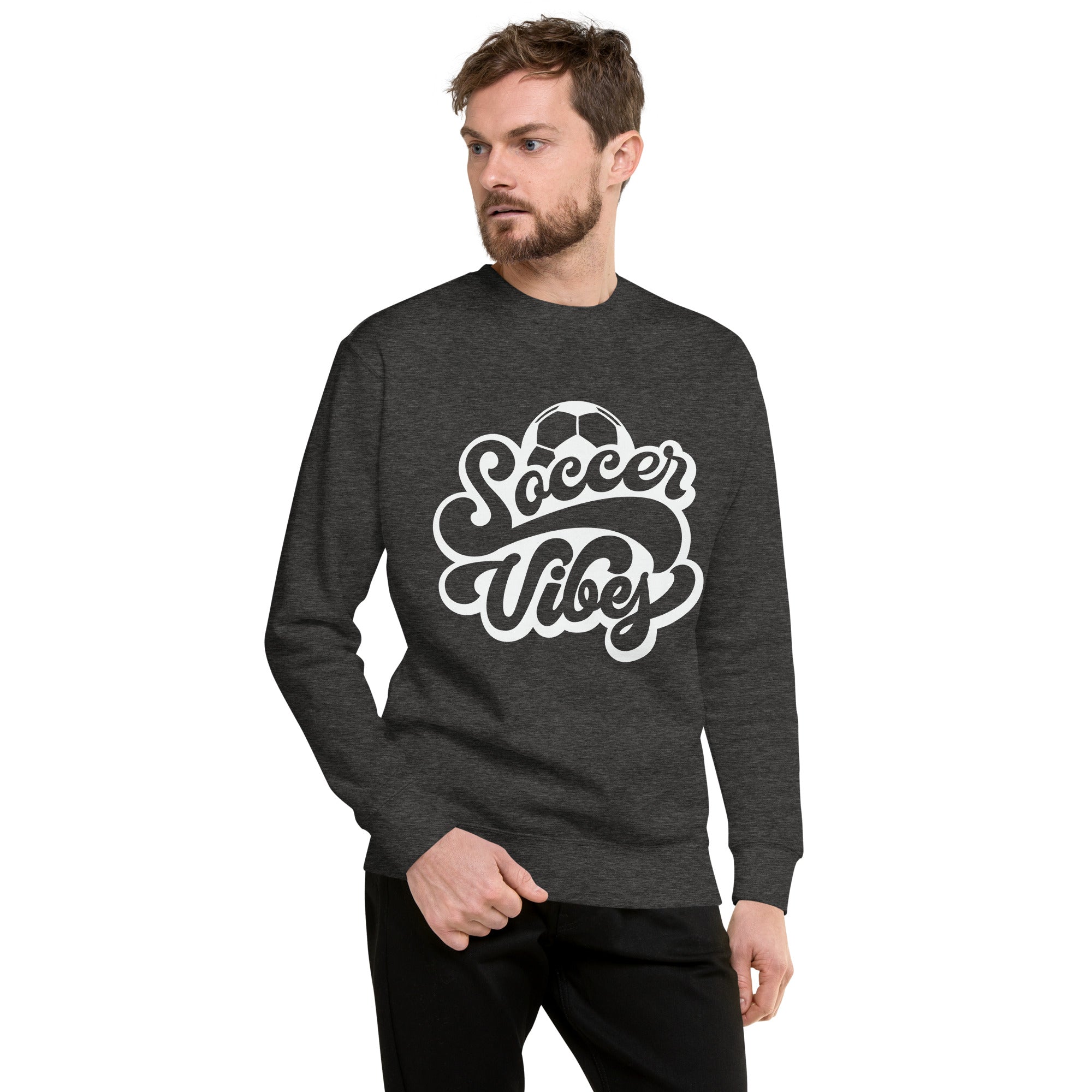 Soccer Vibes Heavy Crew Men's Sweatshirt