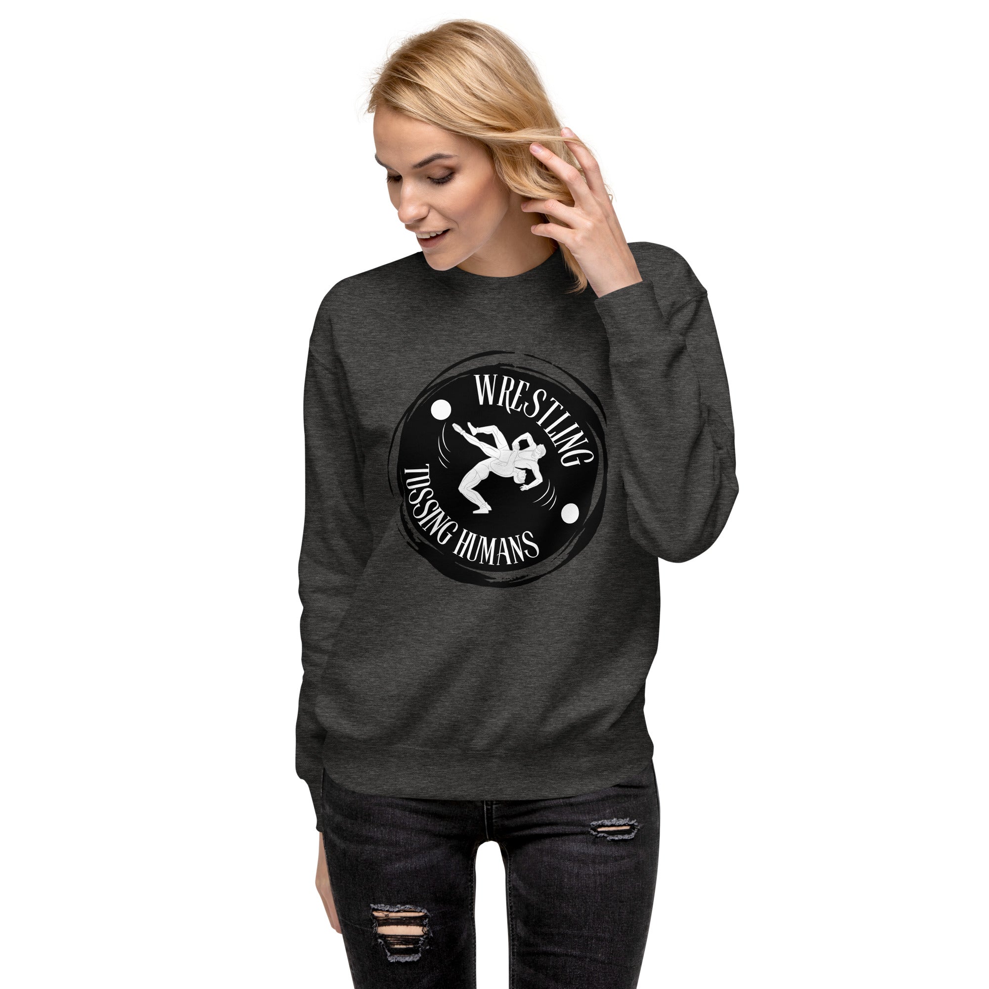 Wrestling Tossing Humans Women's Premium Sweatshirt