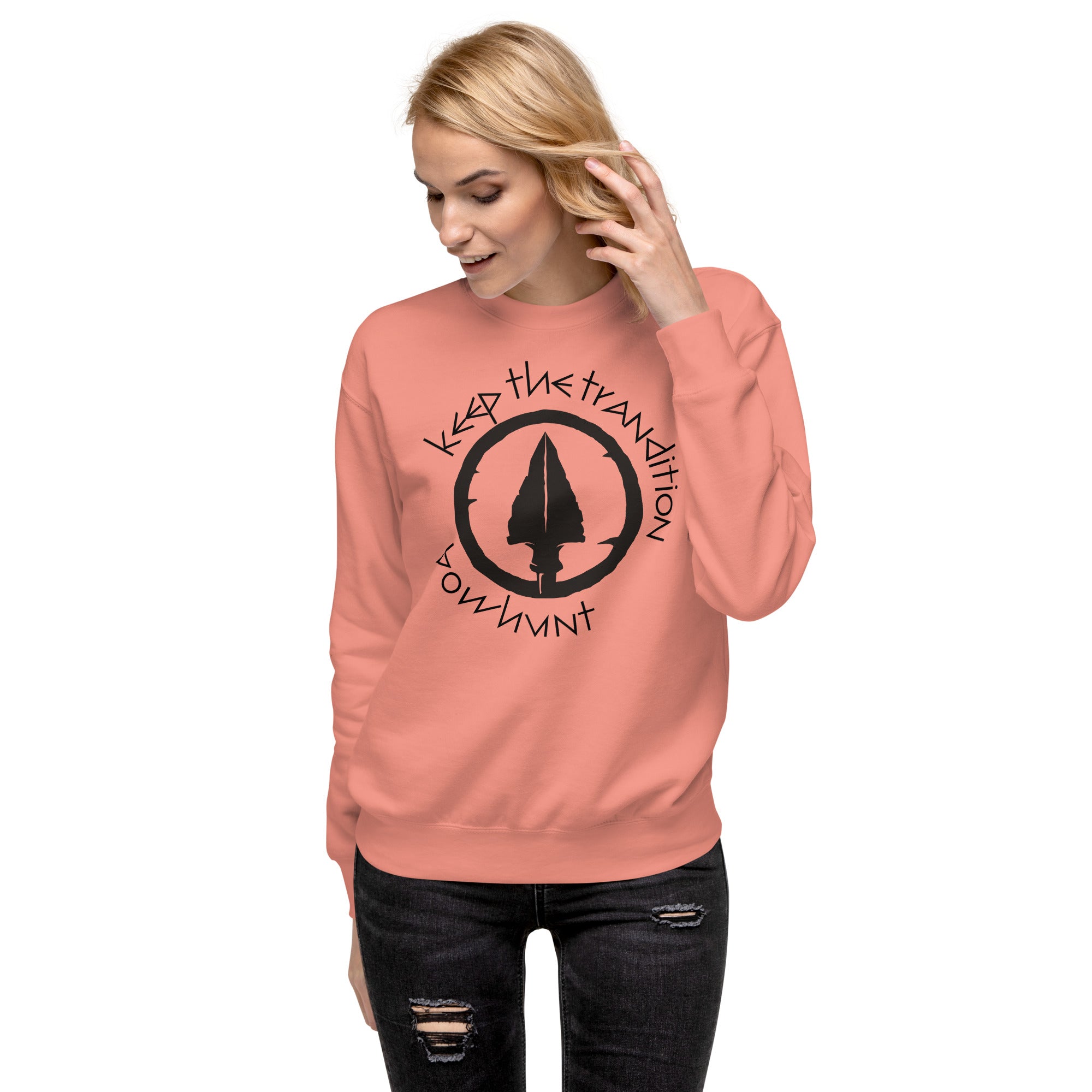 Keep The Tradition Women's Premium Sweatshirt - Bow Hunt