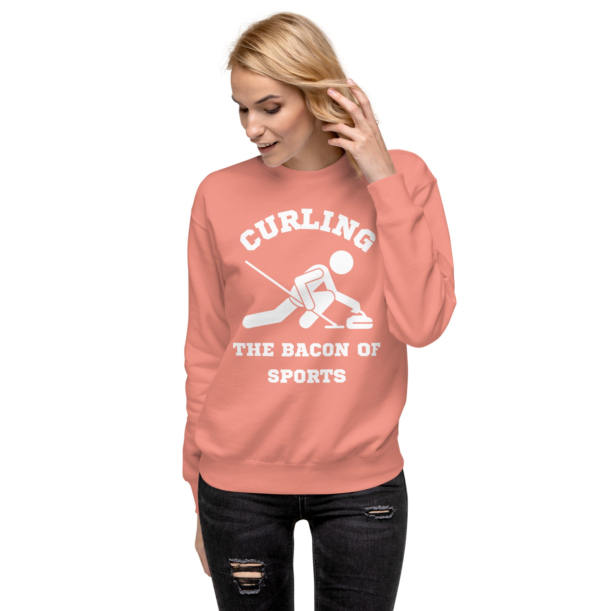 Curling The Bacon Of Sports Women's Premium Sweatshirt