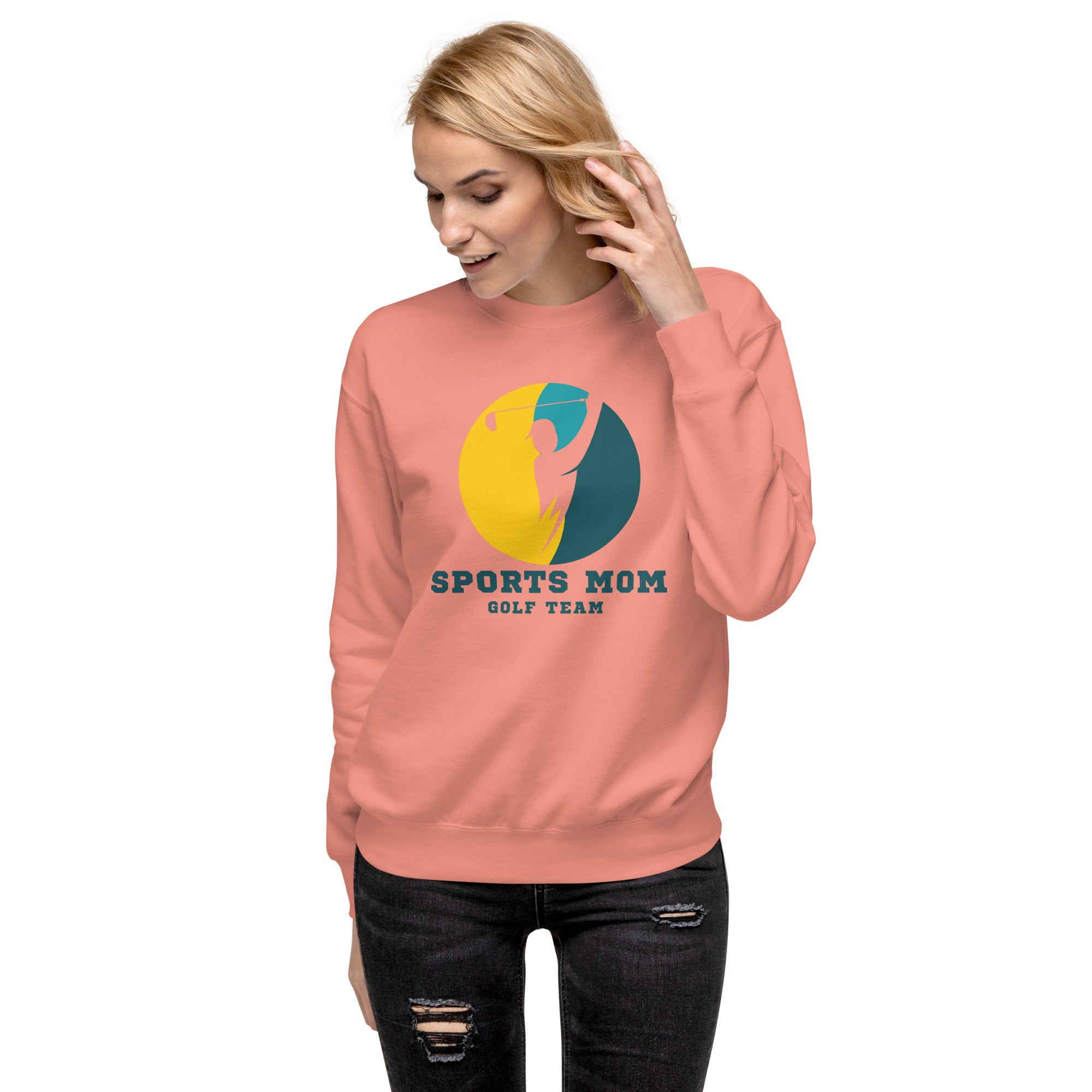 The Original Sports Mom Golf Team Women's Premium Sweatshirt