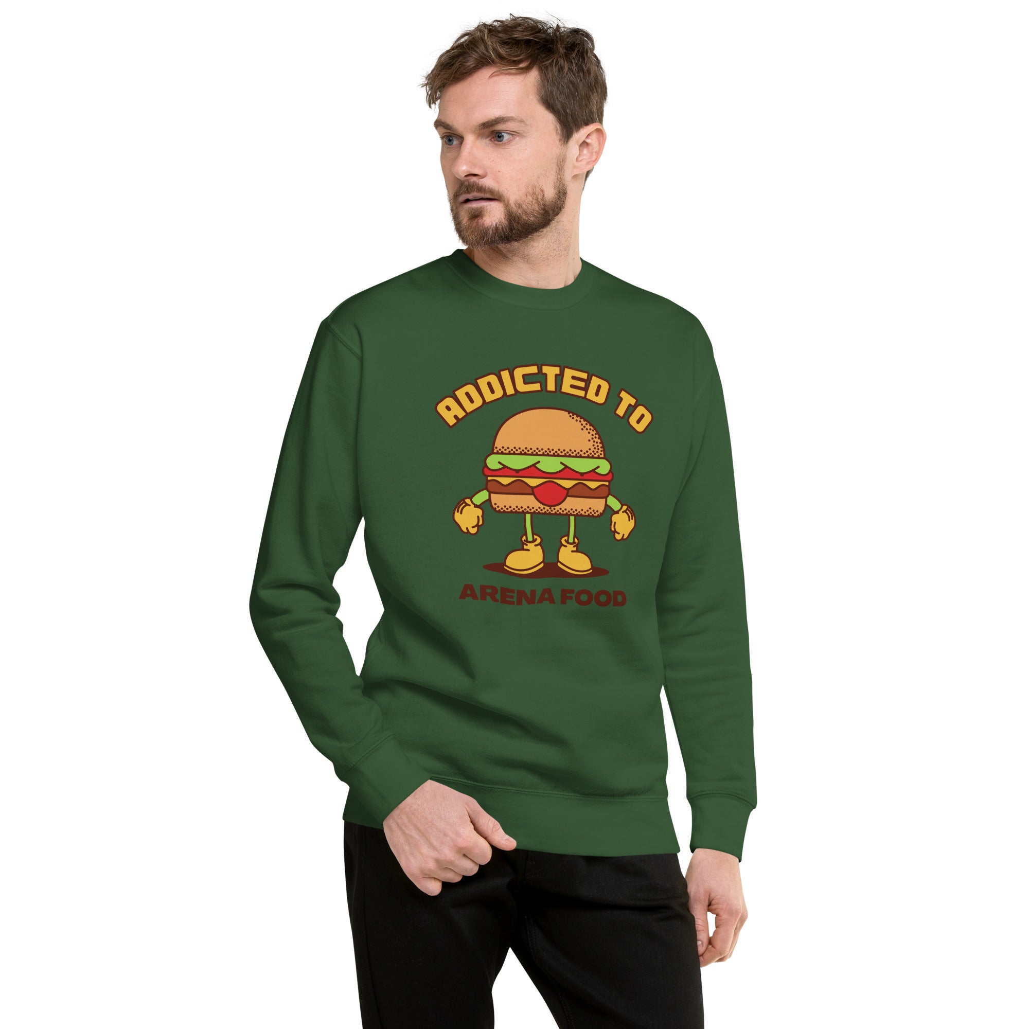 Addicted To Arena Food Dad's Heavy Premium Sweatshirt