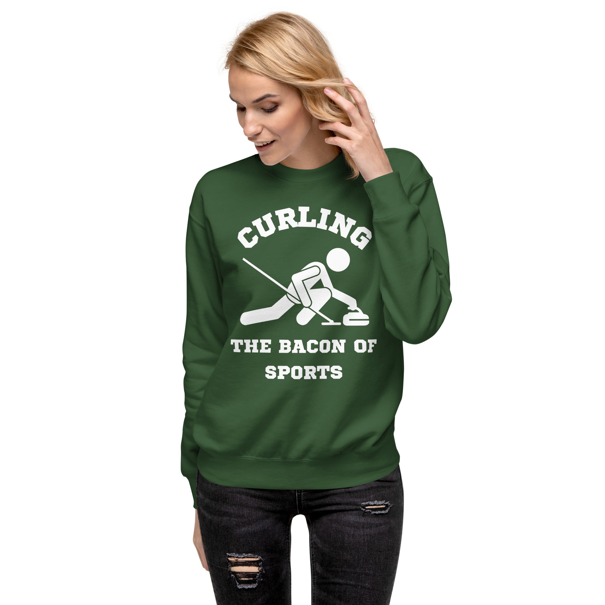 Curling The Bacon Of Sports Women's Premium Sweatshirt