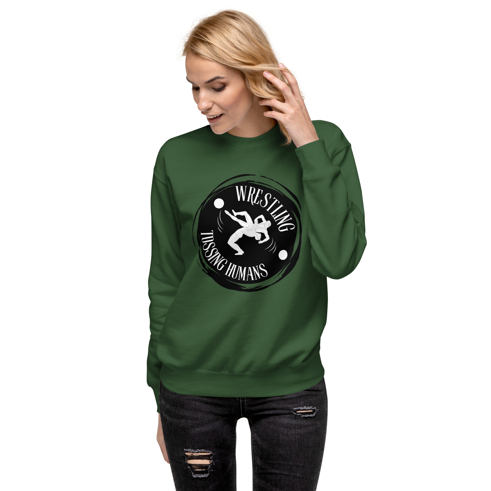 Wrestling Tossing Humans Women's Premium Sweatshirt