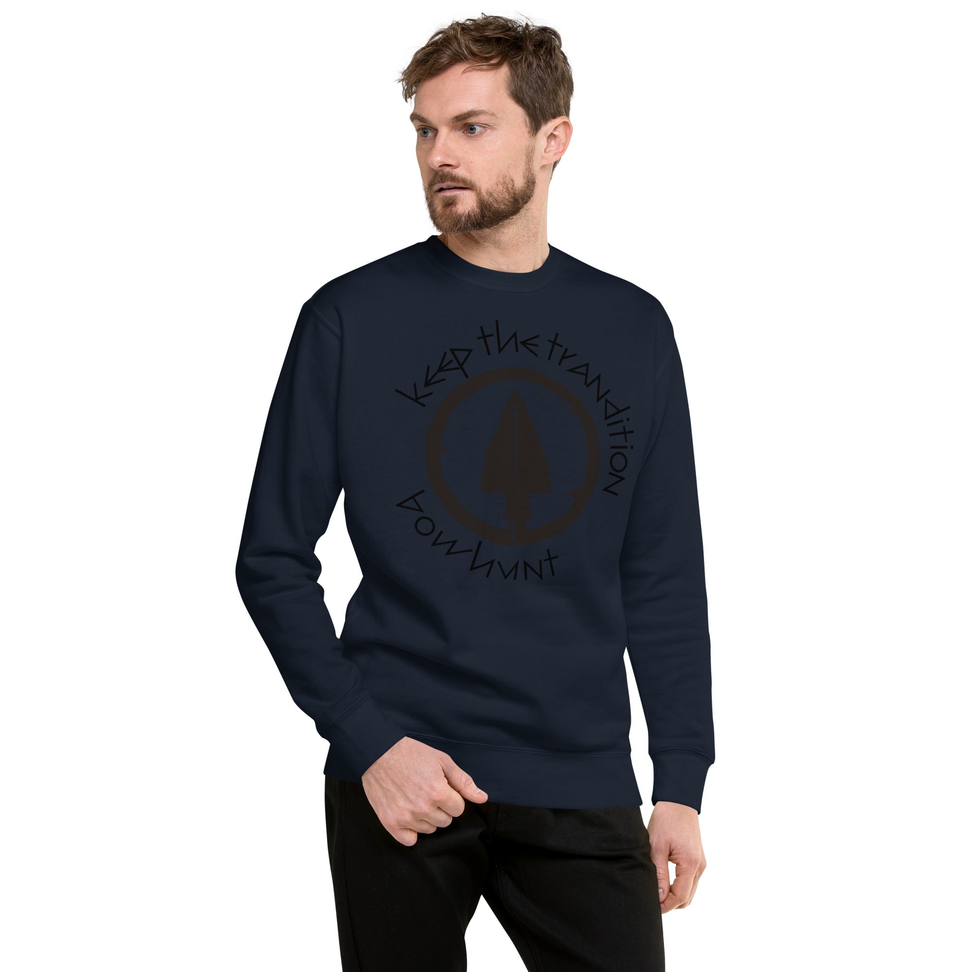 Keep The Tradition Men's Heavy Crew Sweatshirt - Bow Hunt