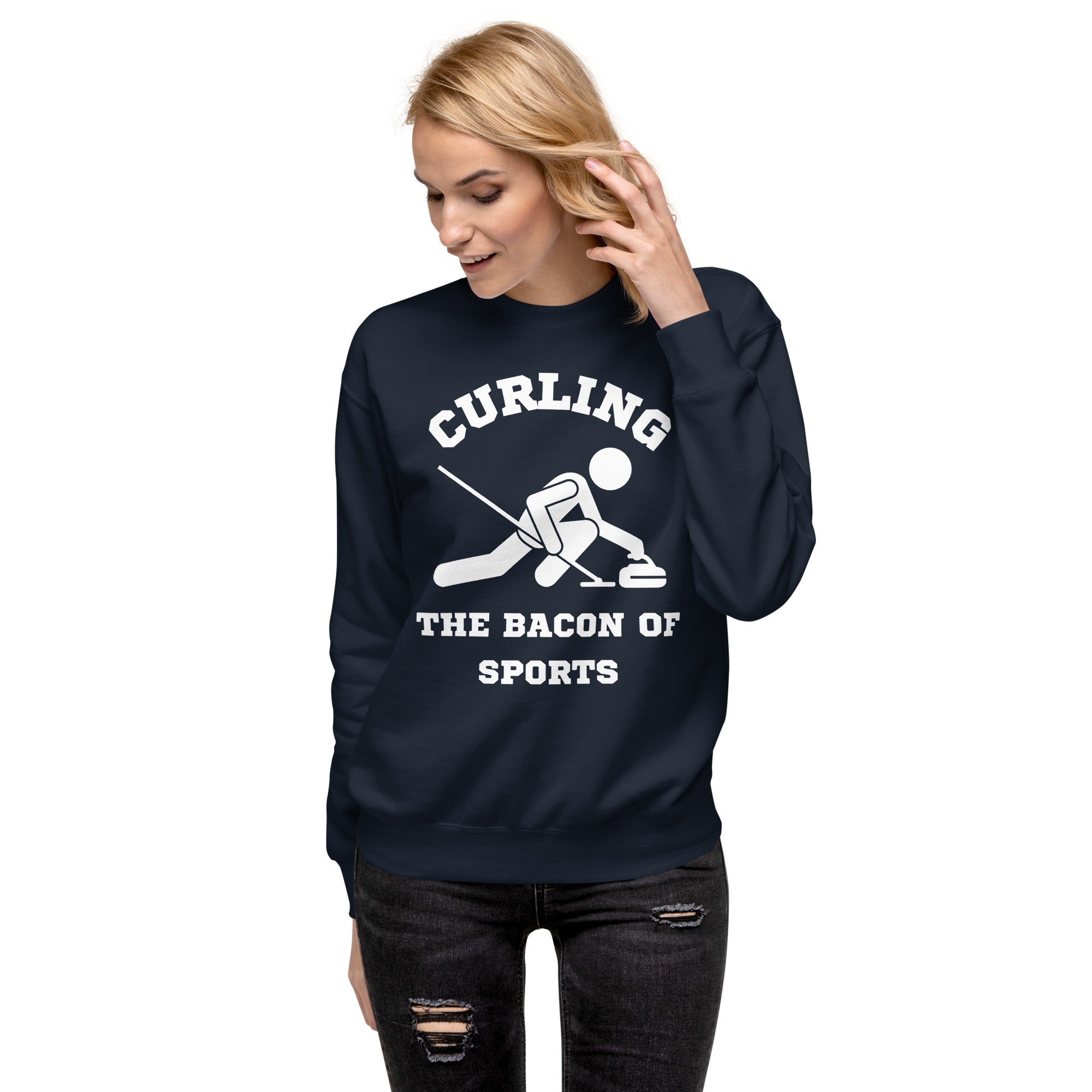 Curling The Bacon Of Sports Women's Premium Sweatshirt