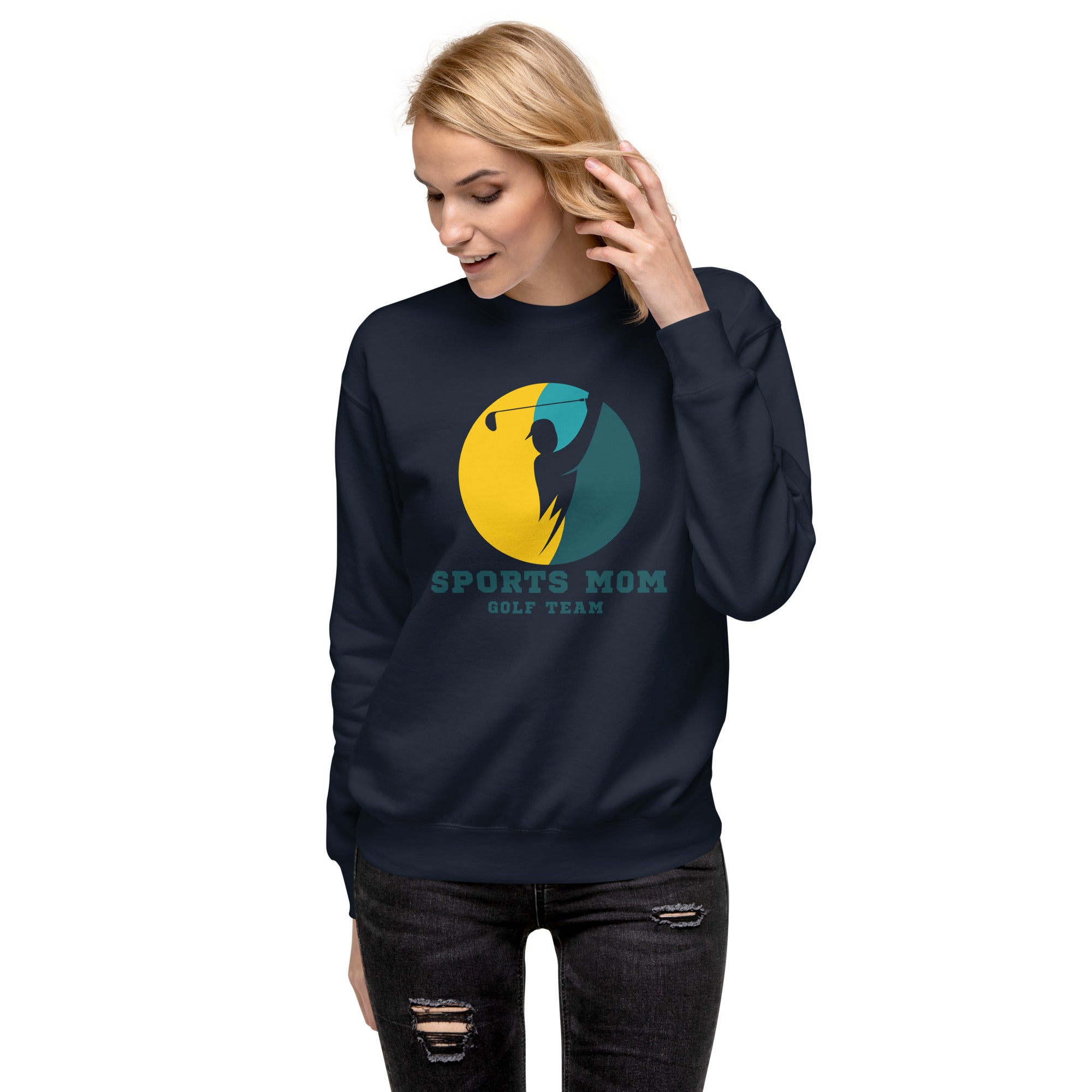 The Original Sports Mom Golf Team Women's Premium Sweatshirt