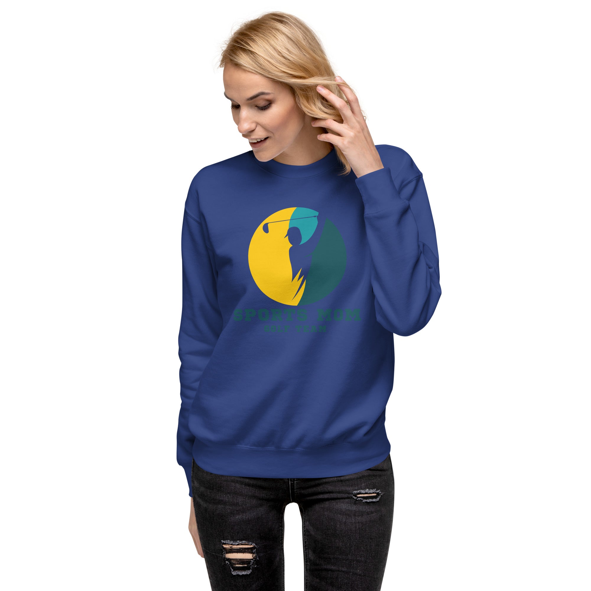 The Original Sports Mom Golf Team Women's Premium Sweatshirt