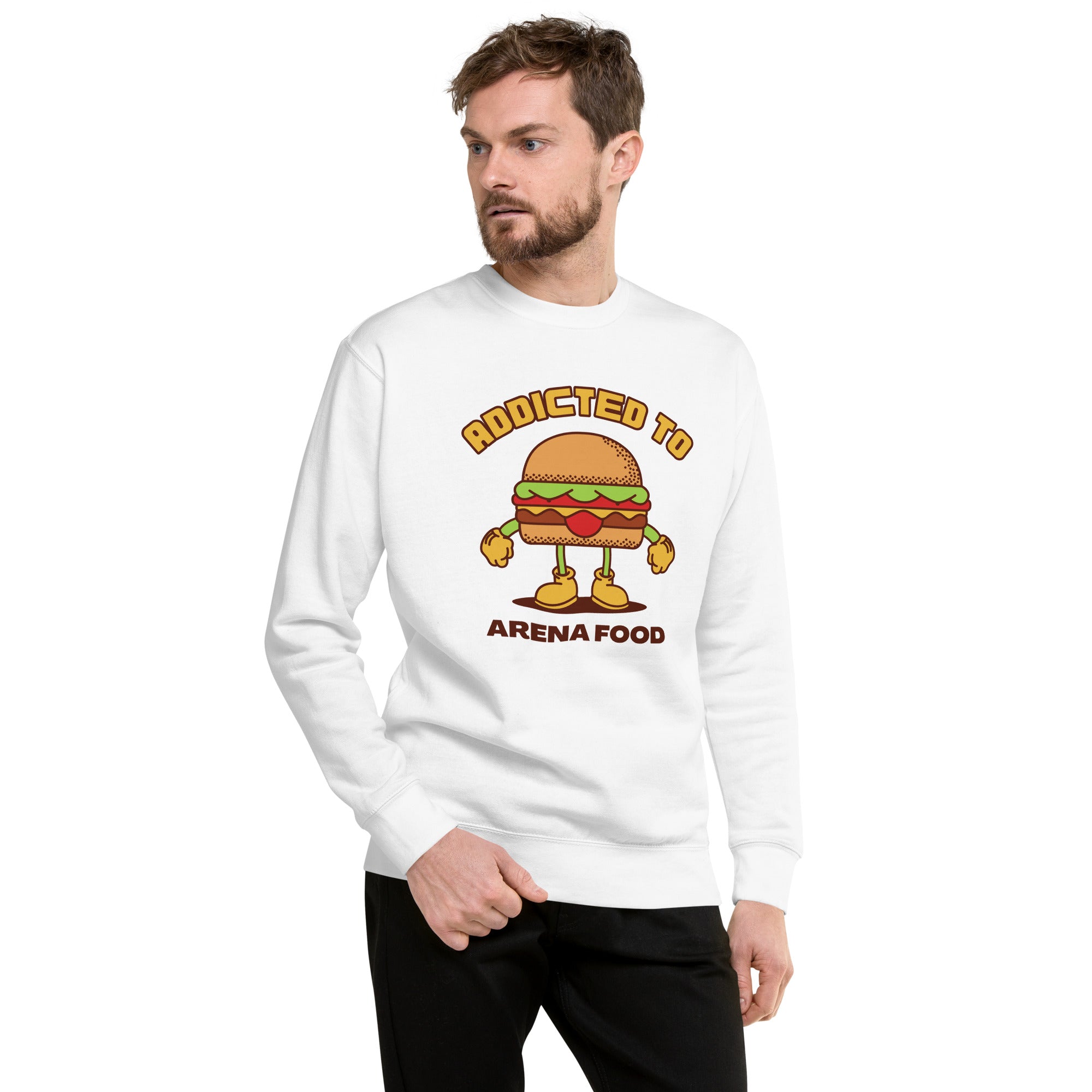 Addicted To Arena Food Dad's Heavy Premium Sweatshirt