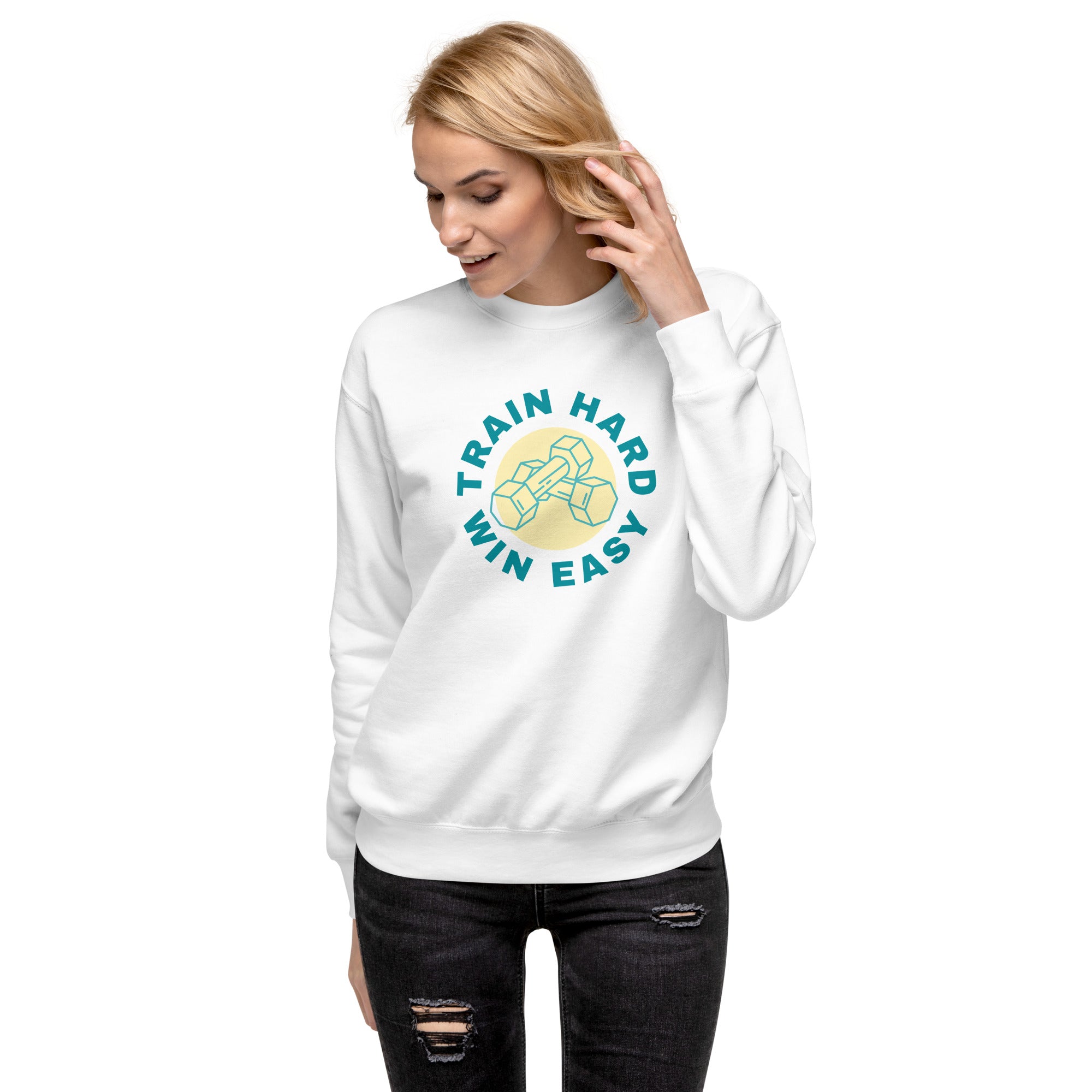 Train Hard Win Easy Women's Premium Sweatshirt