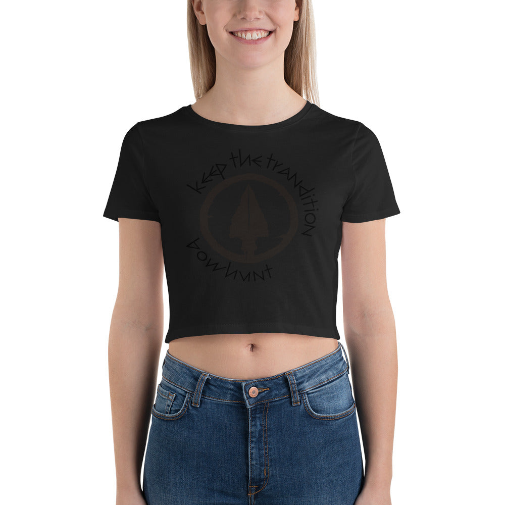 Keep The Tradition Women's Crop Tee - Bow Hunt