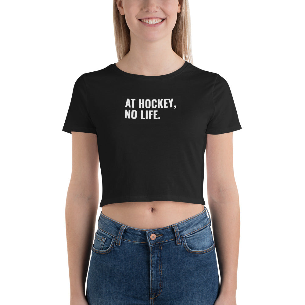 At Hockey, No Life Women’s Crop Tee