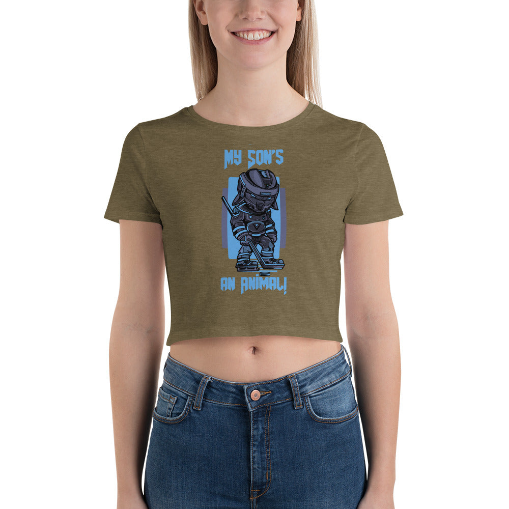 My Son's An Animal Women's Crop Tee