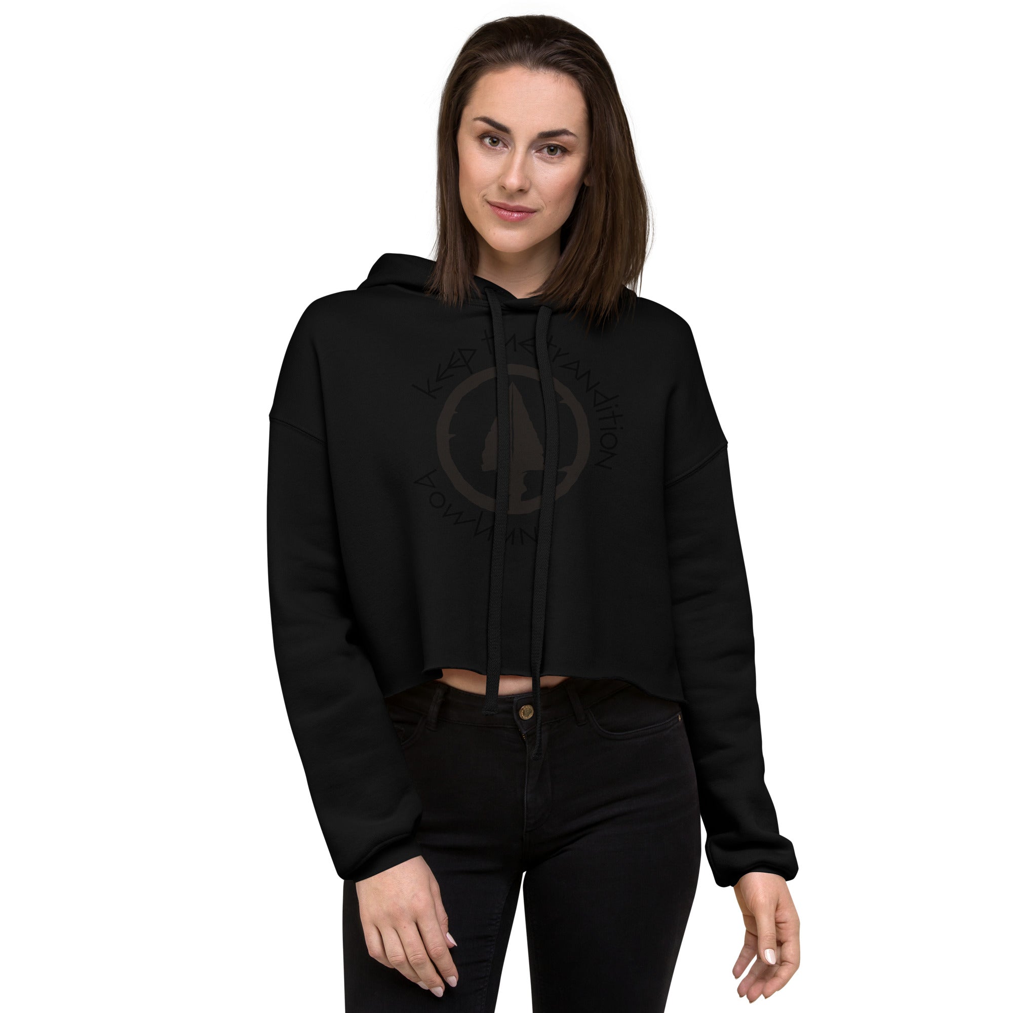 Keep The Tradition Women's Crop Hoodie - Bow Hunt