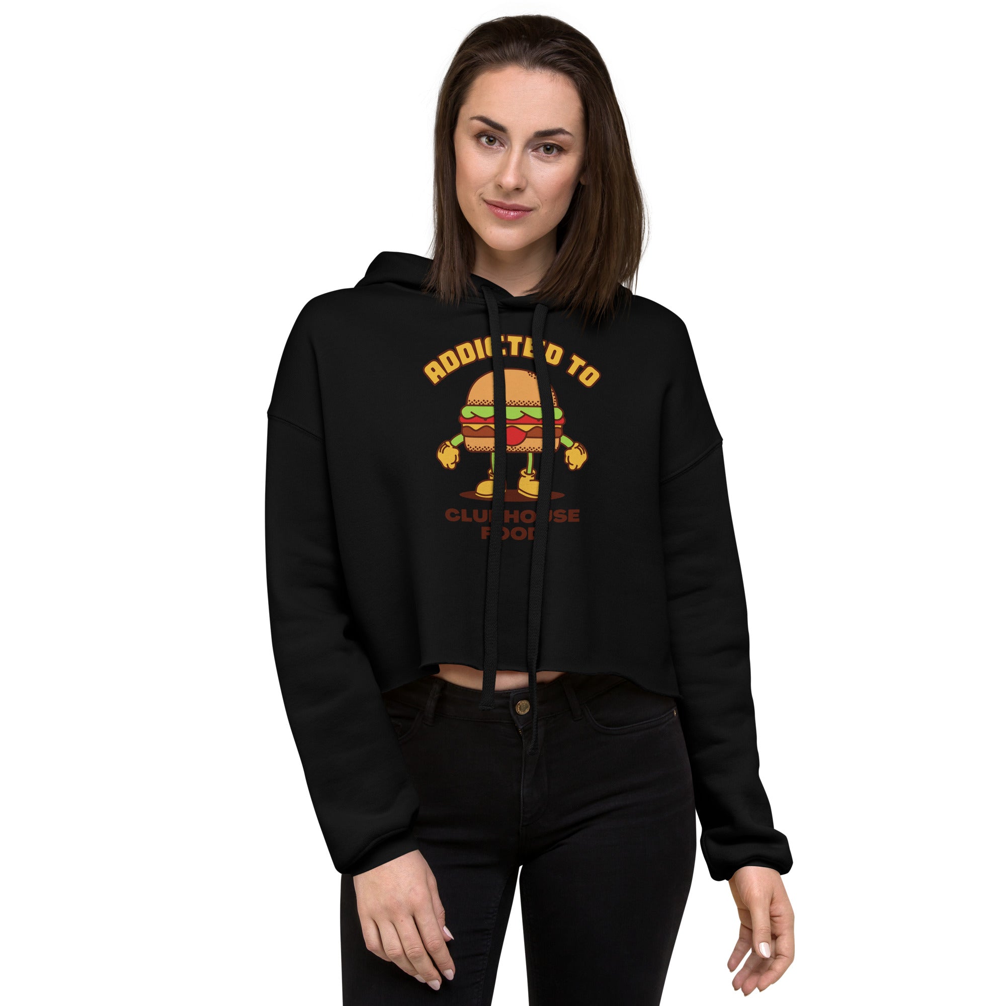 Addicted To Clubhouse Food Women's Crop Hoodie