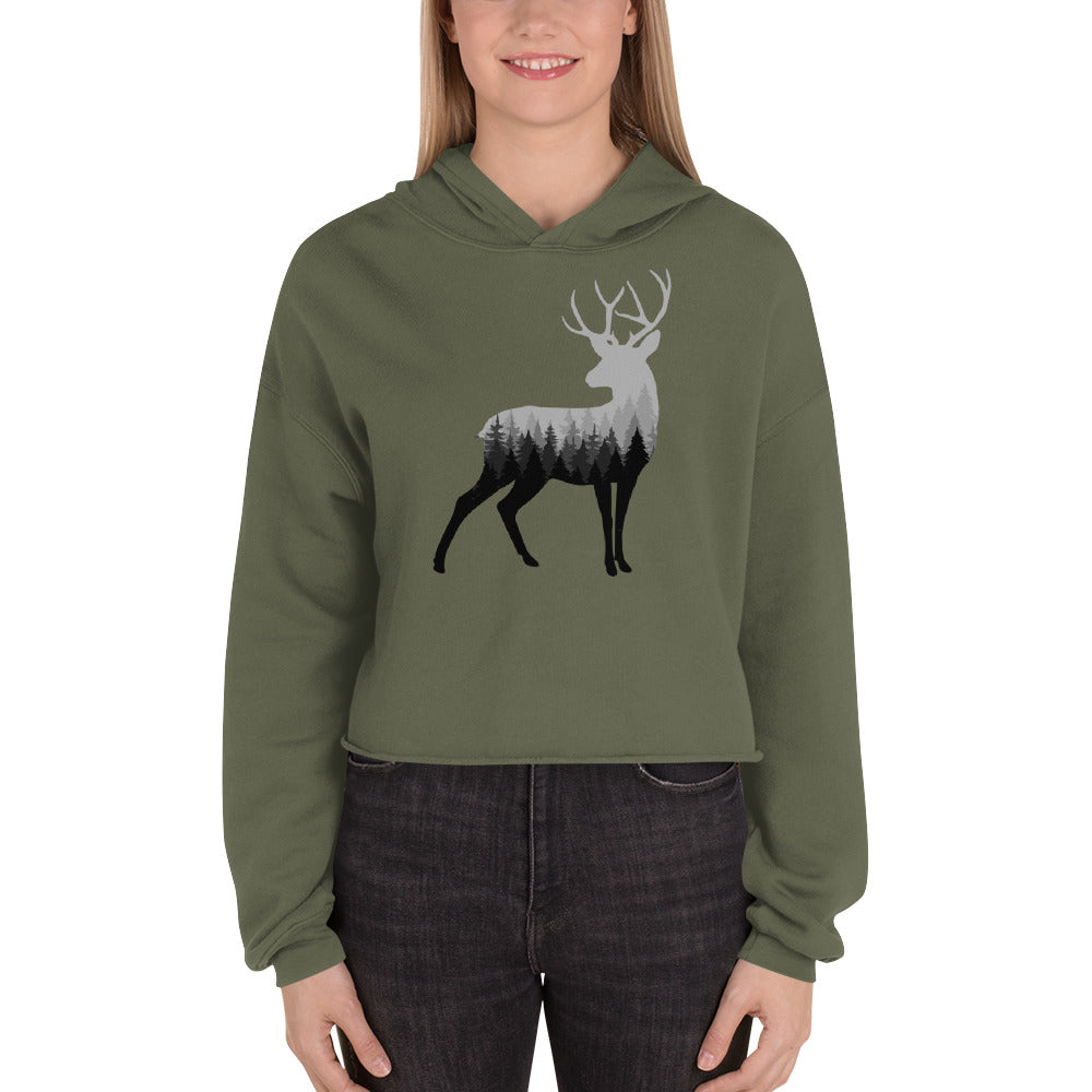 Buck n' Trees Women's Crop Hoodie