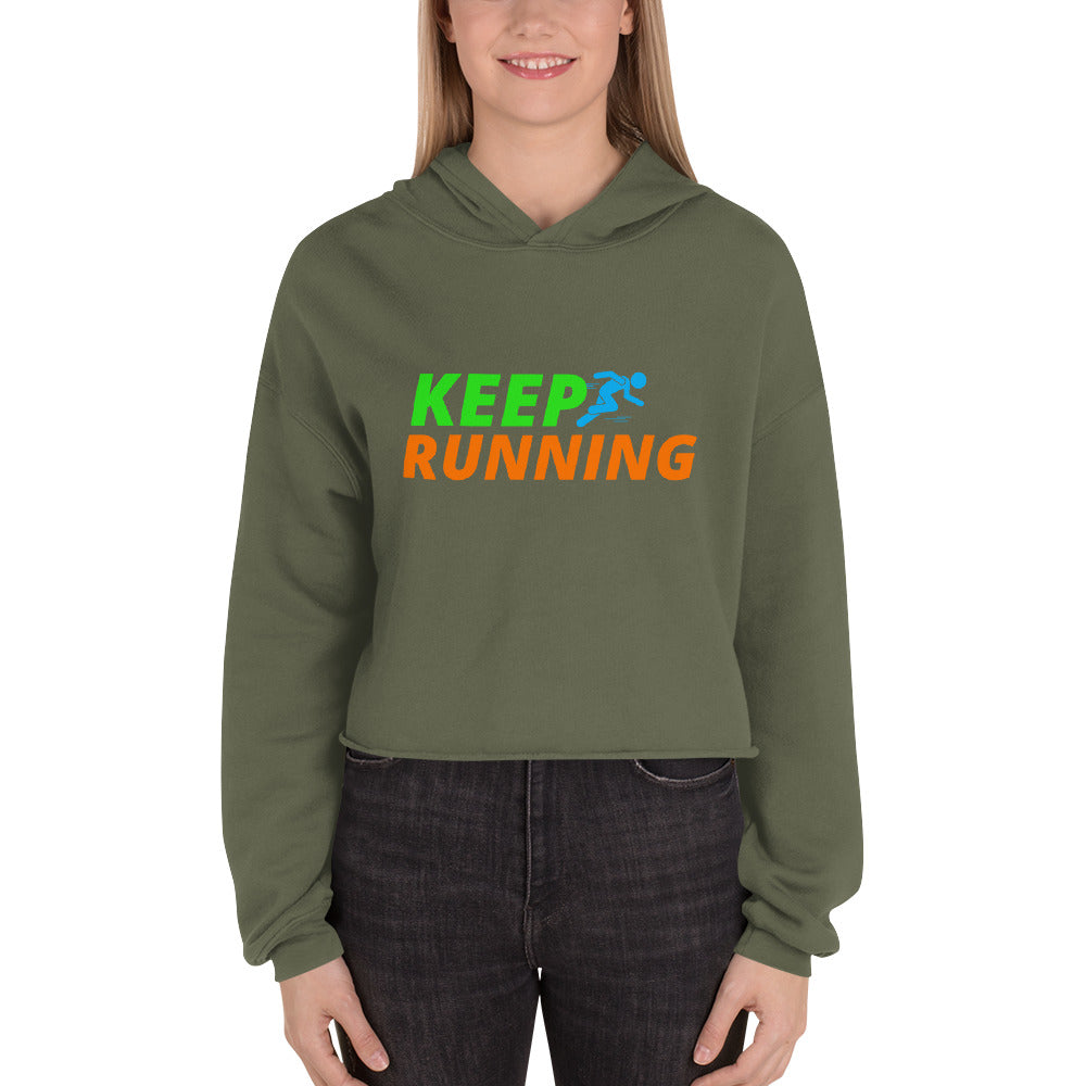 Keep Running Women's Crop Hoodie