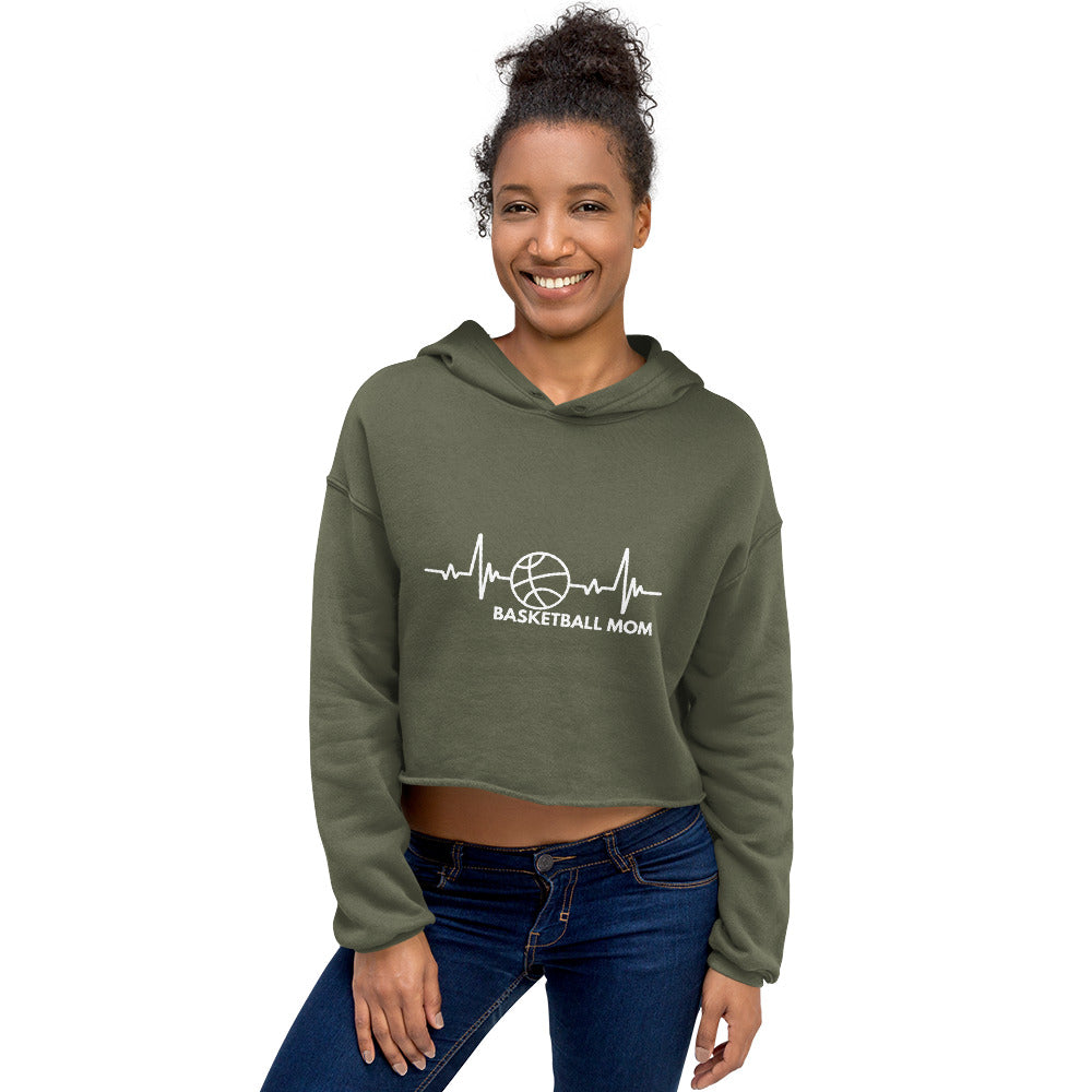 Basketball Mom Women's Crop Hoodie