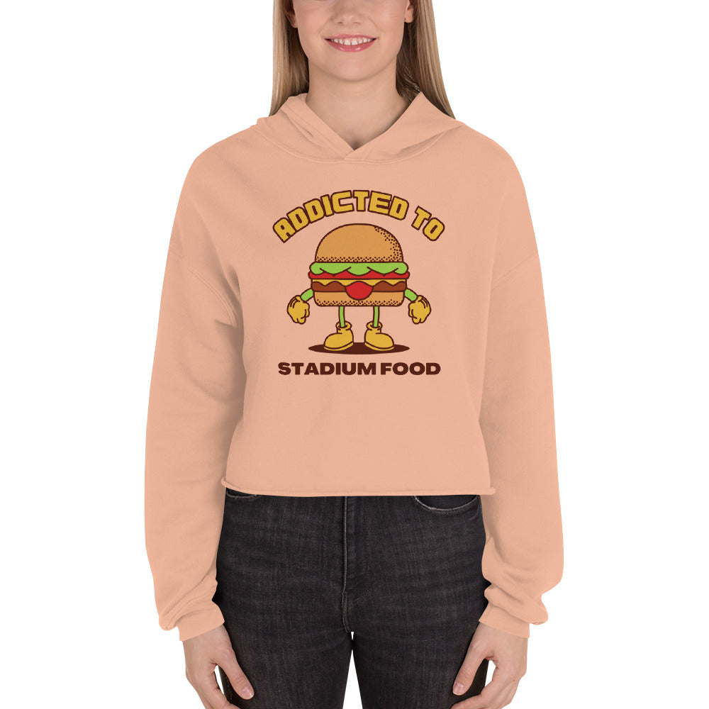 Addicted To Stadium Food Women's Crop Hoodie