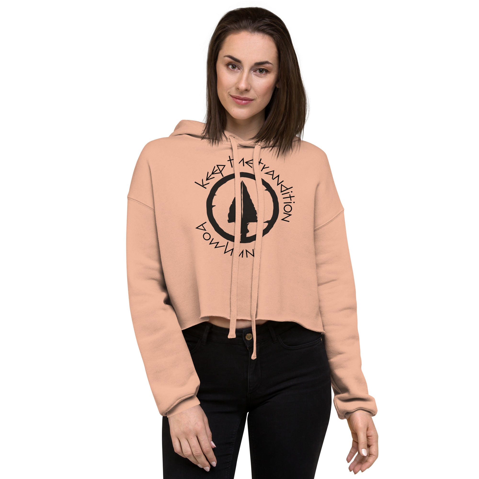 Keep The Tradition Women's Crop Hoodie - Bow Hunt