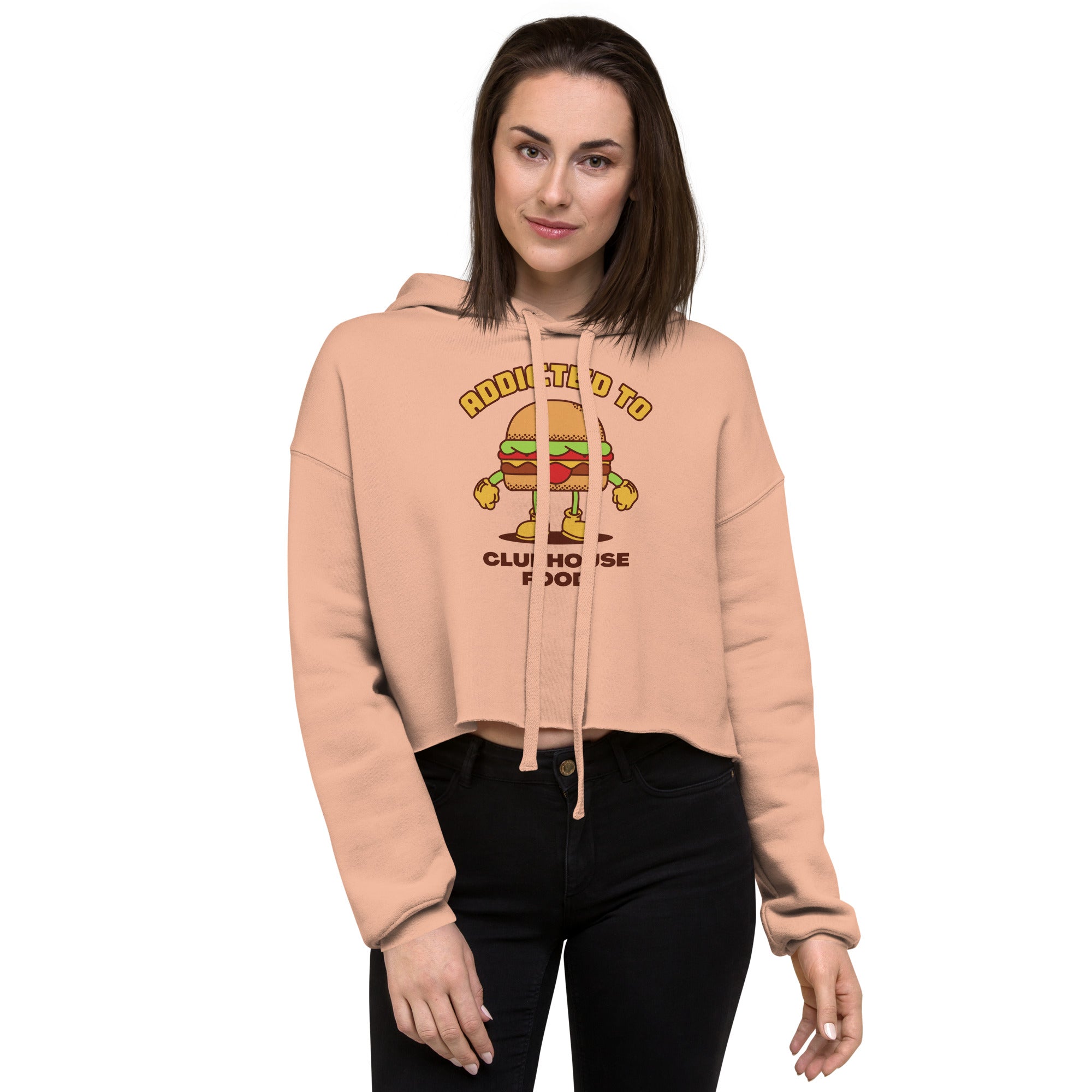 Addicted To Clubhouse Food Women's Crop Hoodie