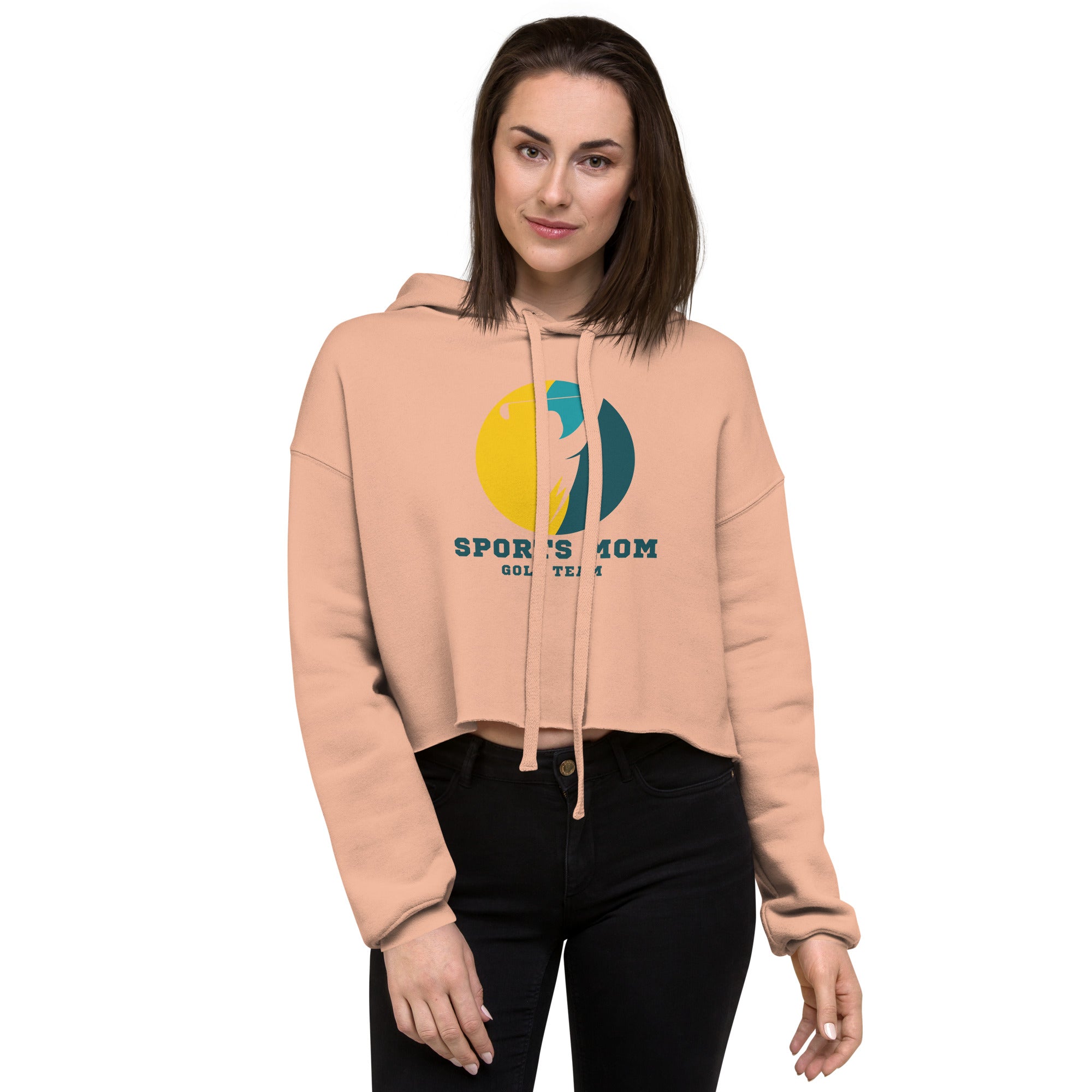 The Original Sports Mom Golf Team Women's Crop Hoodie