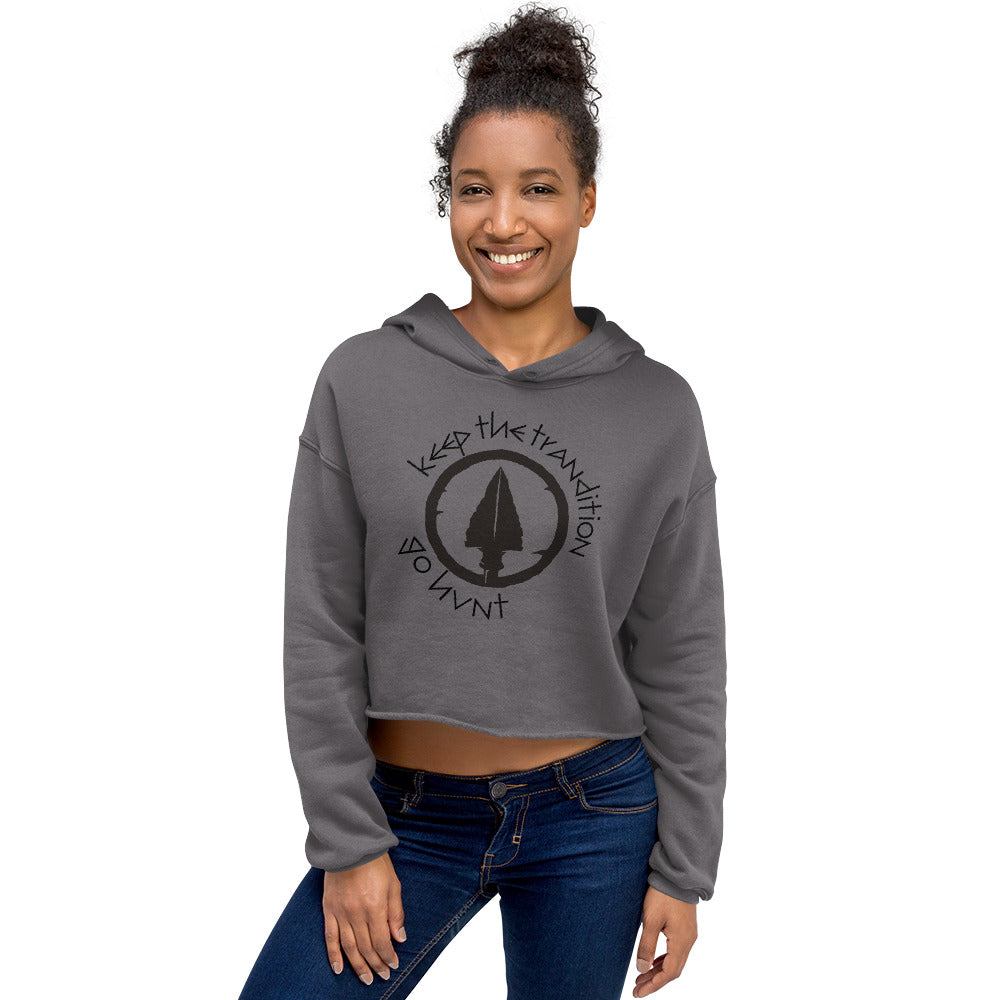 Keep The Tradition Women's Crop Hoodie - Go Hunt