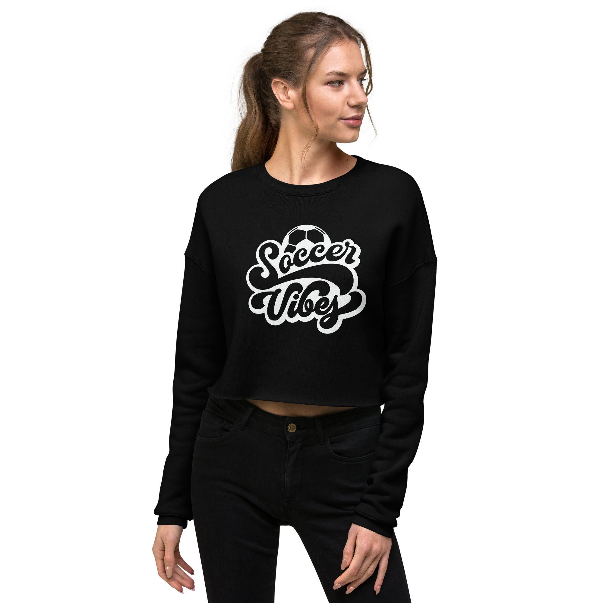 Soccer Vibes Women's Crop Sweatshirt