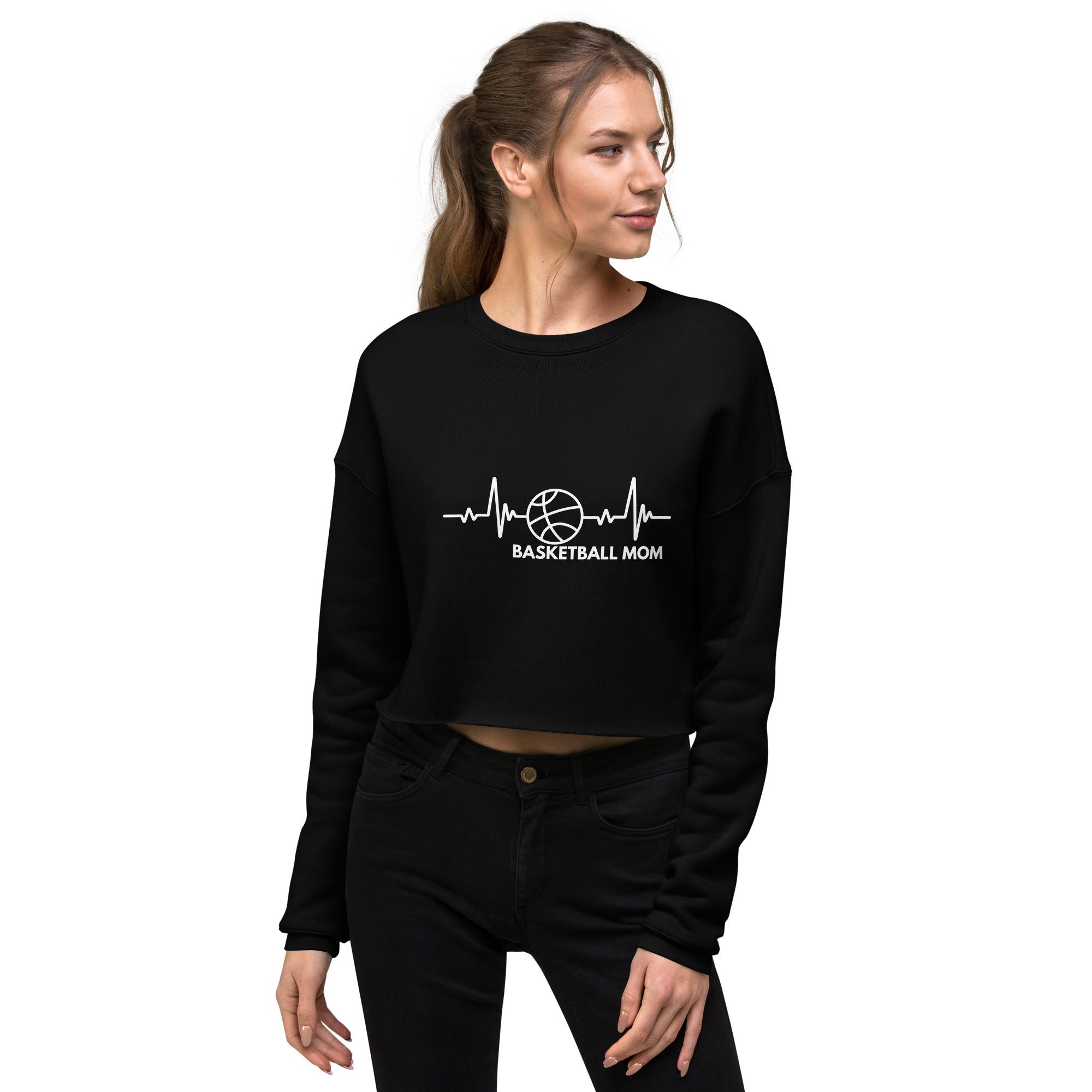 Basketball Mom Women's Crop Sweatshirt