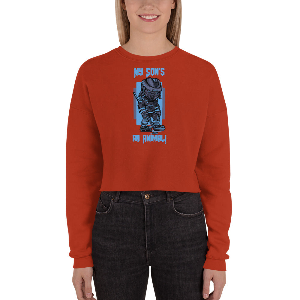 My Son's An Animal Women's Crop Sweatshirt