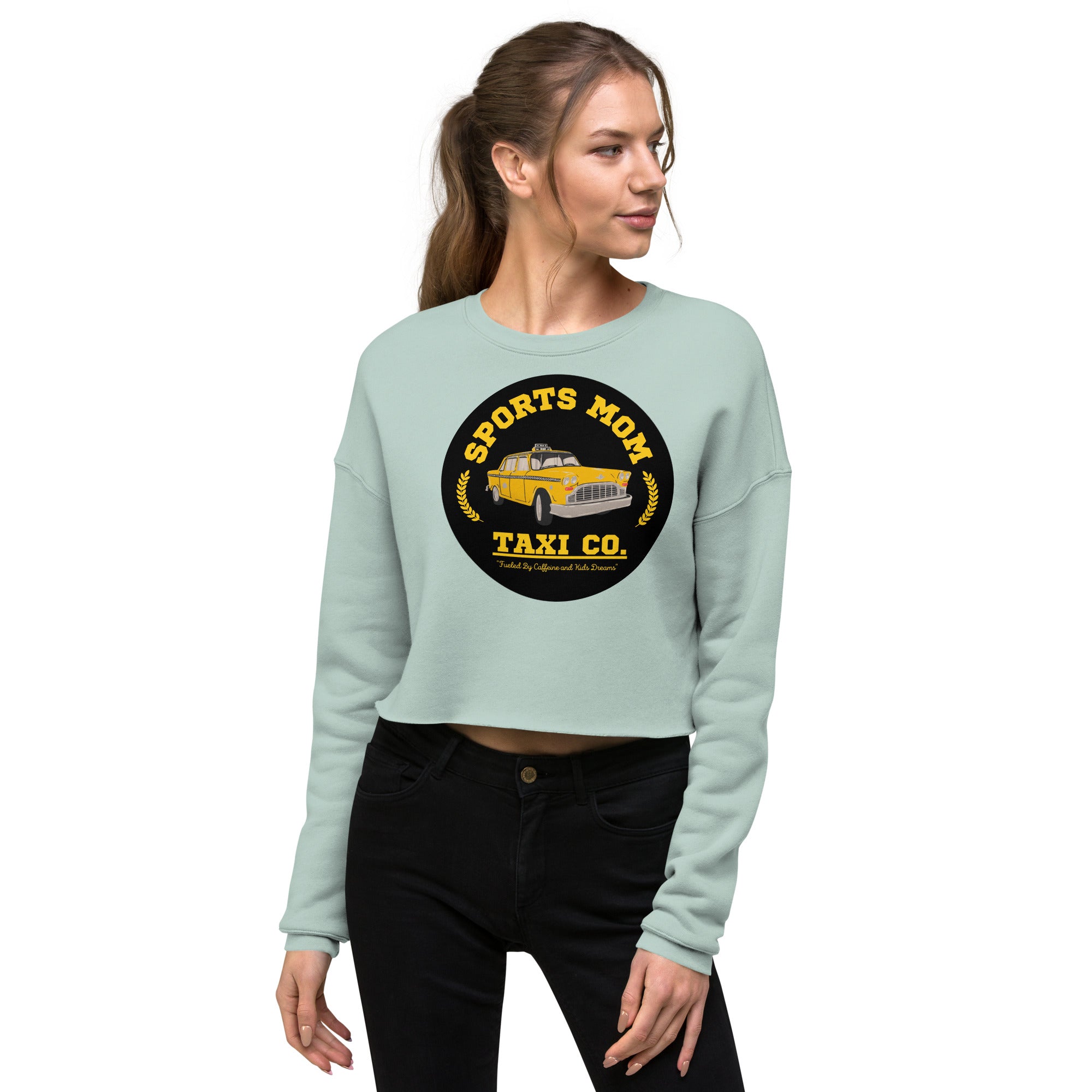 The Sports Mom Taxi Co. Original Crop Sweatshirt