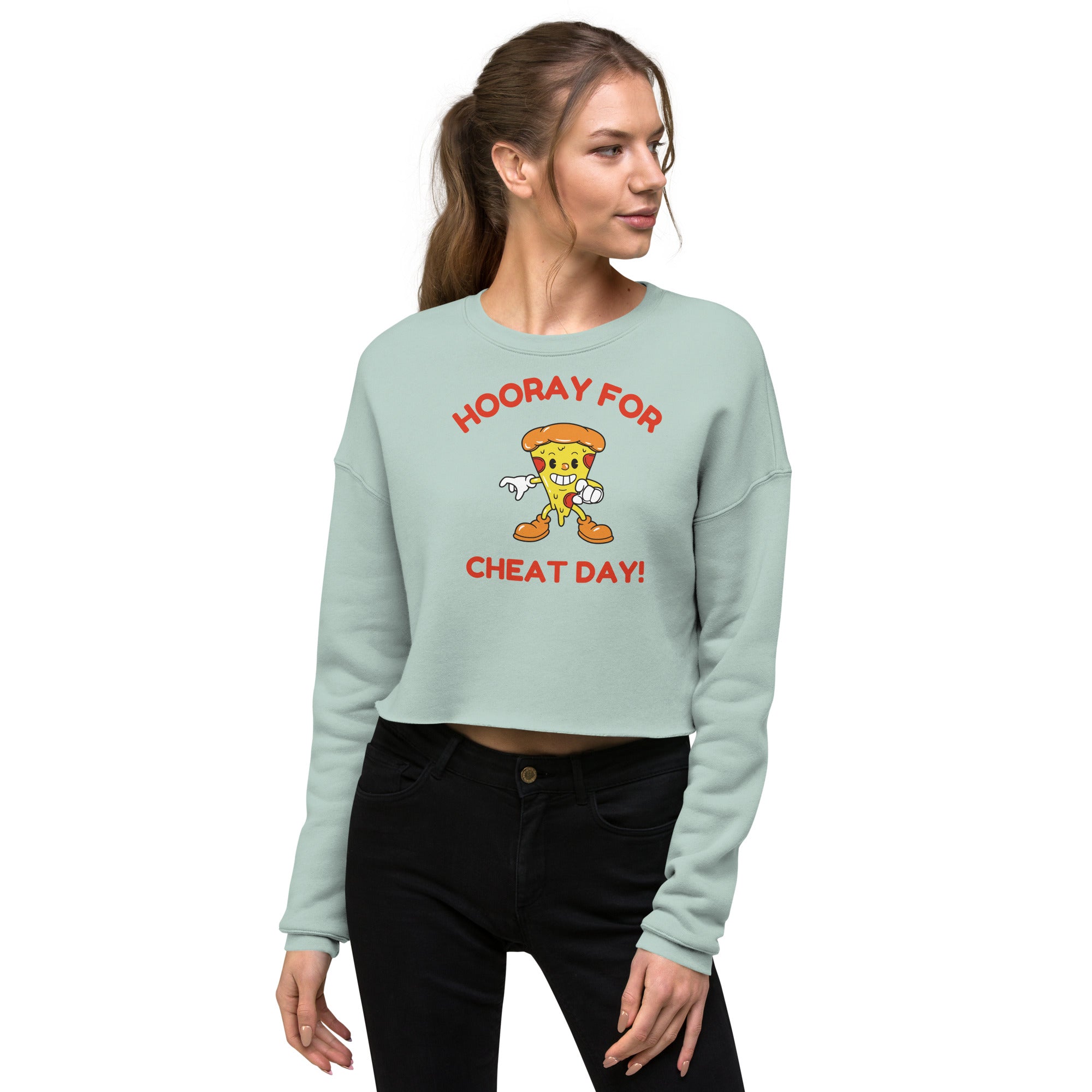 Hooray For Cheat Day! Women's Crop Sweatshirt