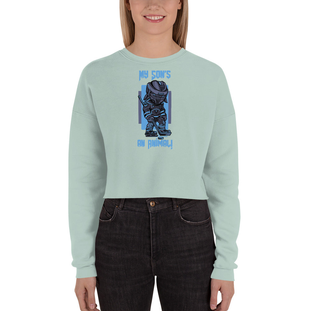 My Son's An Animal Women's Crop Sweatshirt