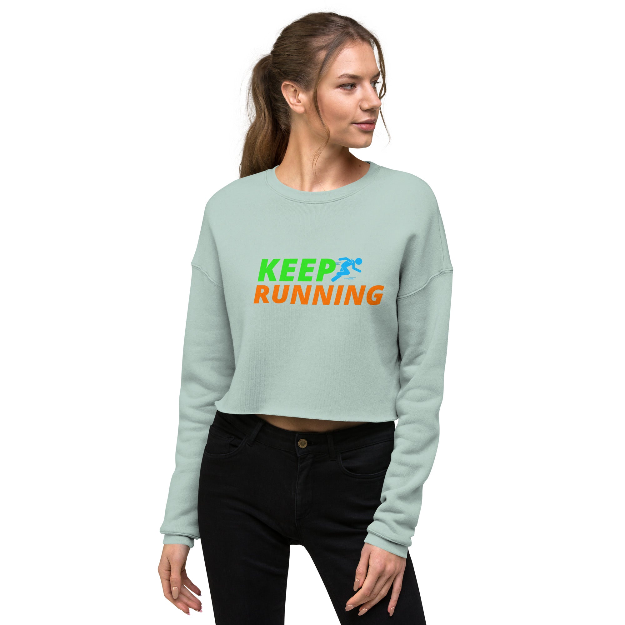 Keep Running Women's Crop Sweatshirt