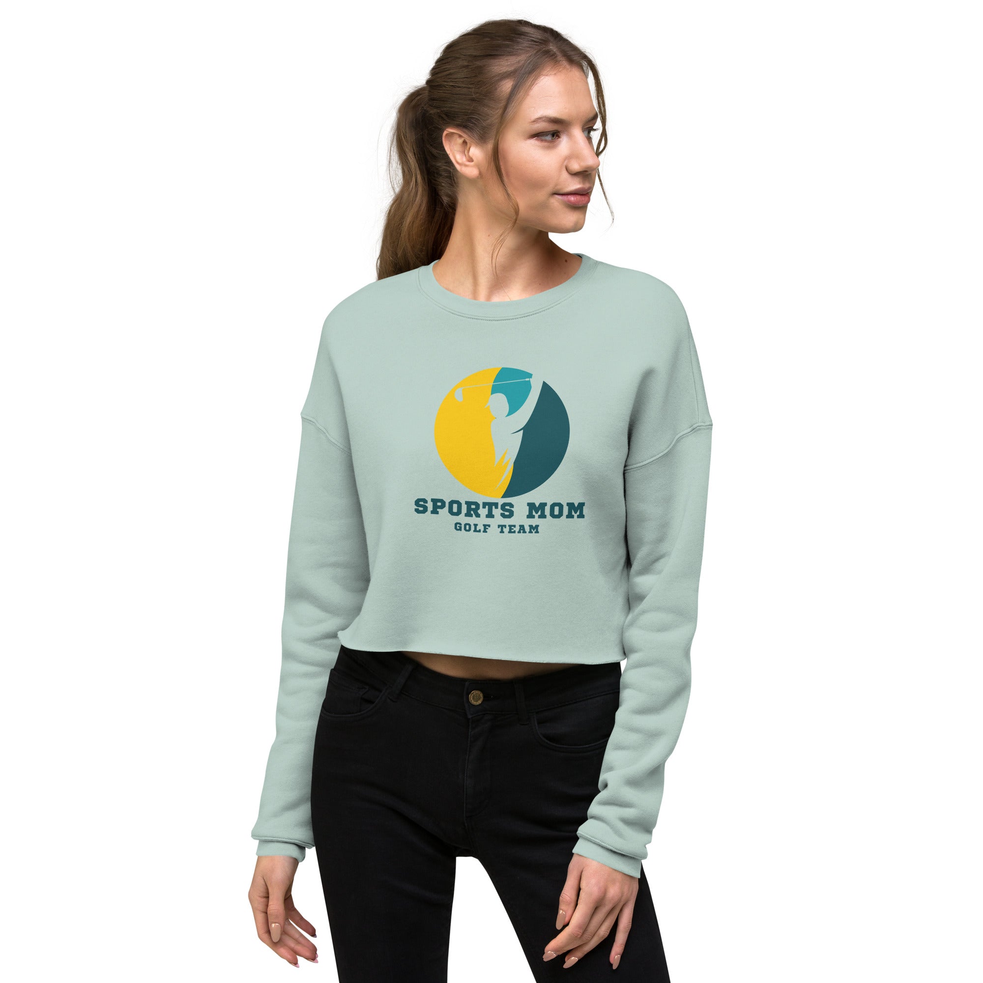 The Original Sports Mom Golf Team Crop Sweatshirt