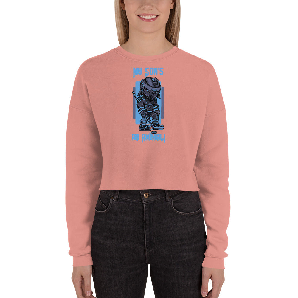 My Son's An Animal Women's Crop Sweatshirt