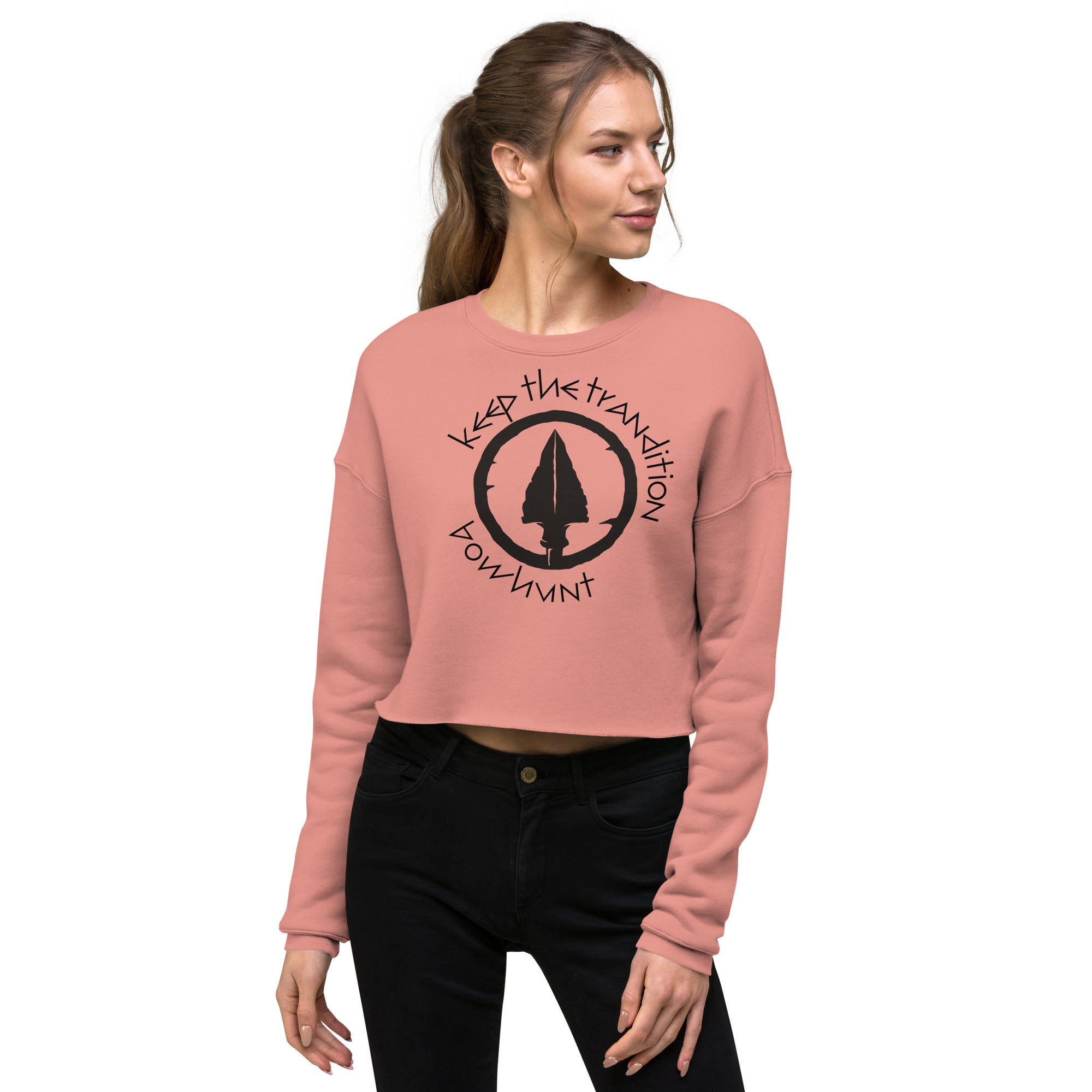 Keep The Tradition Women's Crop Sweatshirt - Bow Hunt