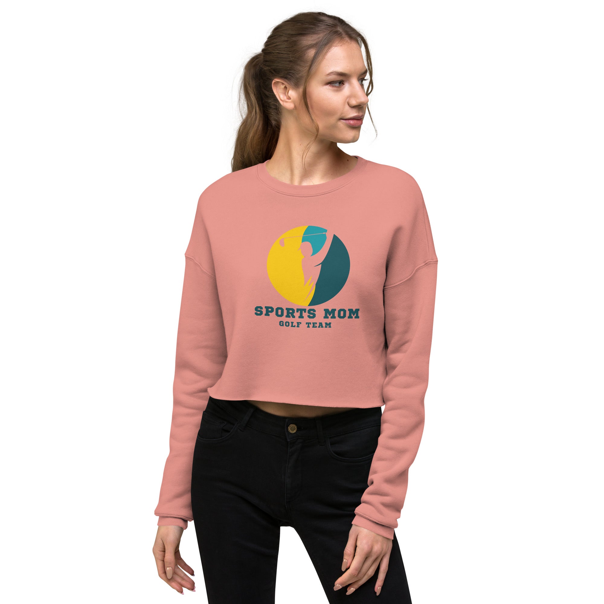 The Original Sports Mom Golf Team Crop Sweatshirt