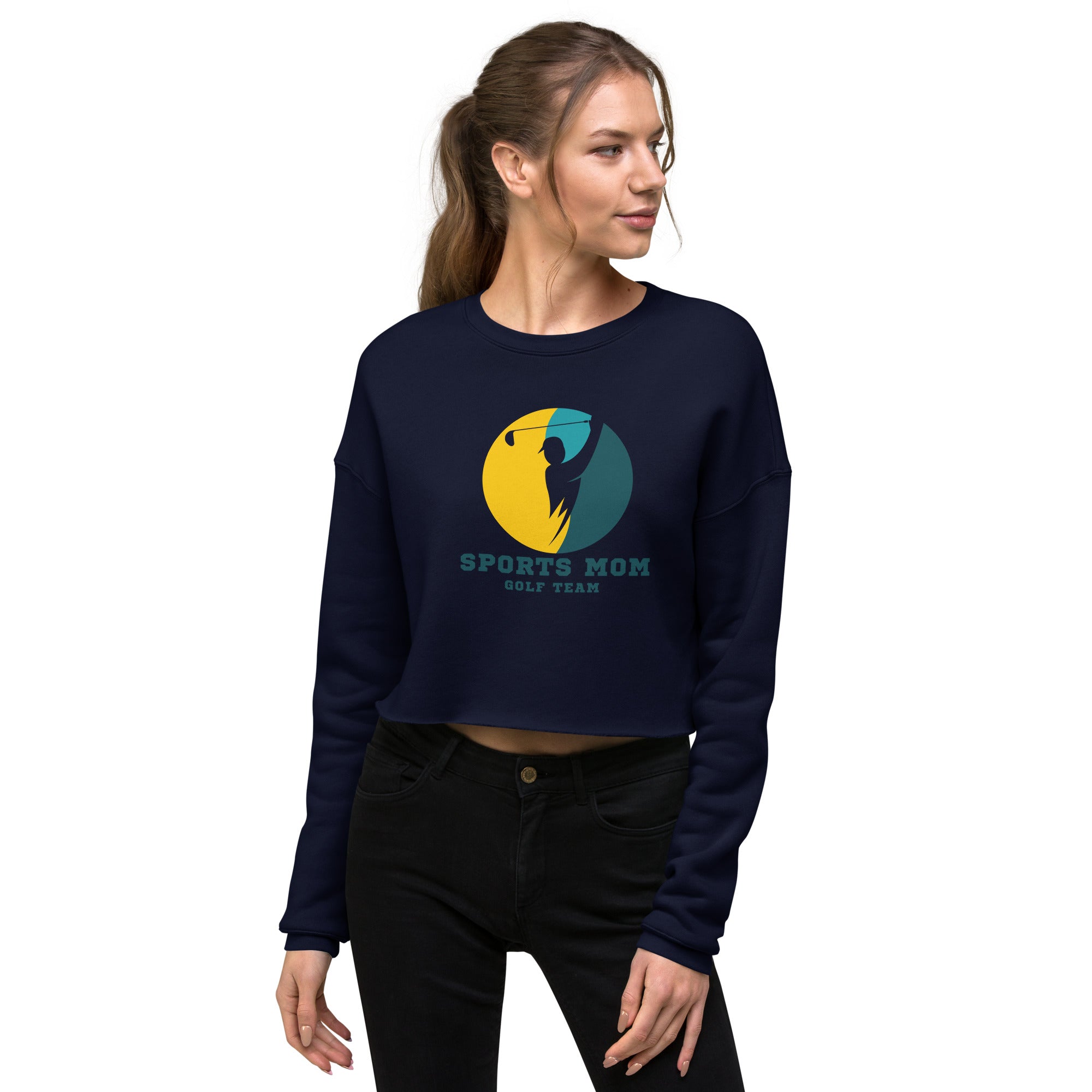 The Original Sports Mom Golf Team Crop Sweatshirt