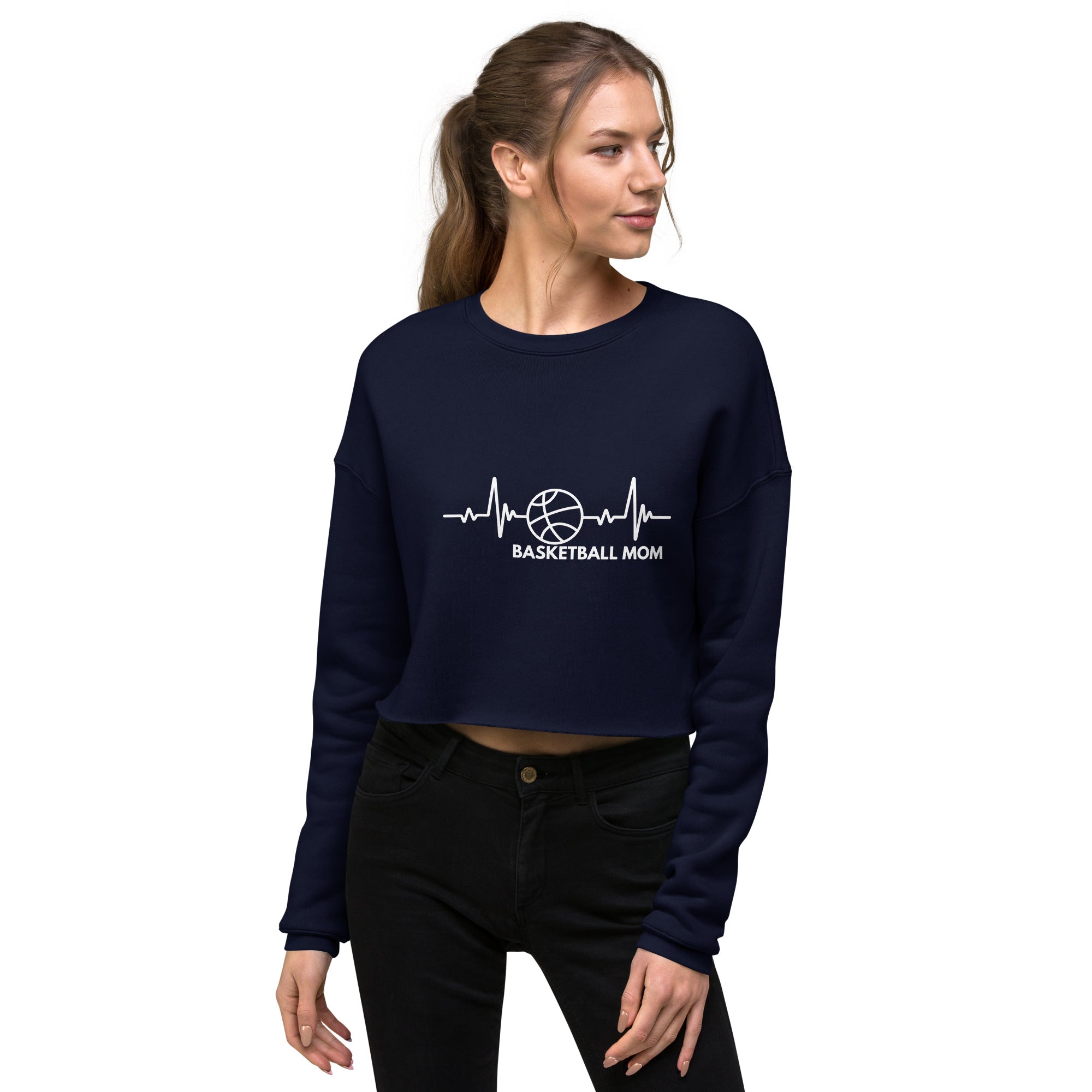 Basketball Mom Women's Crop Sweatshirt