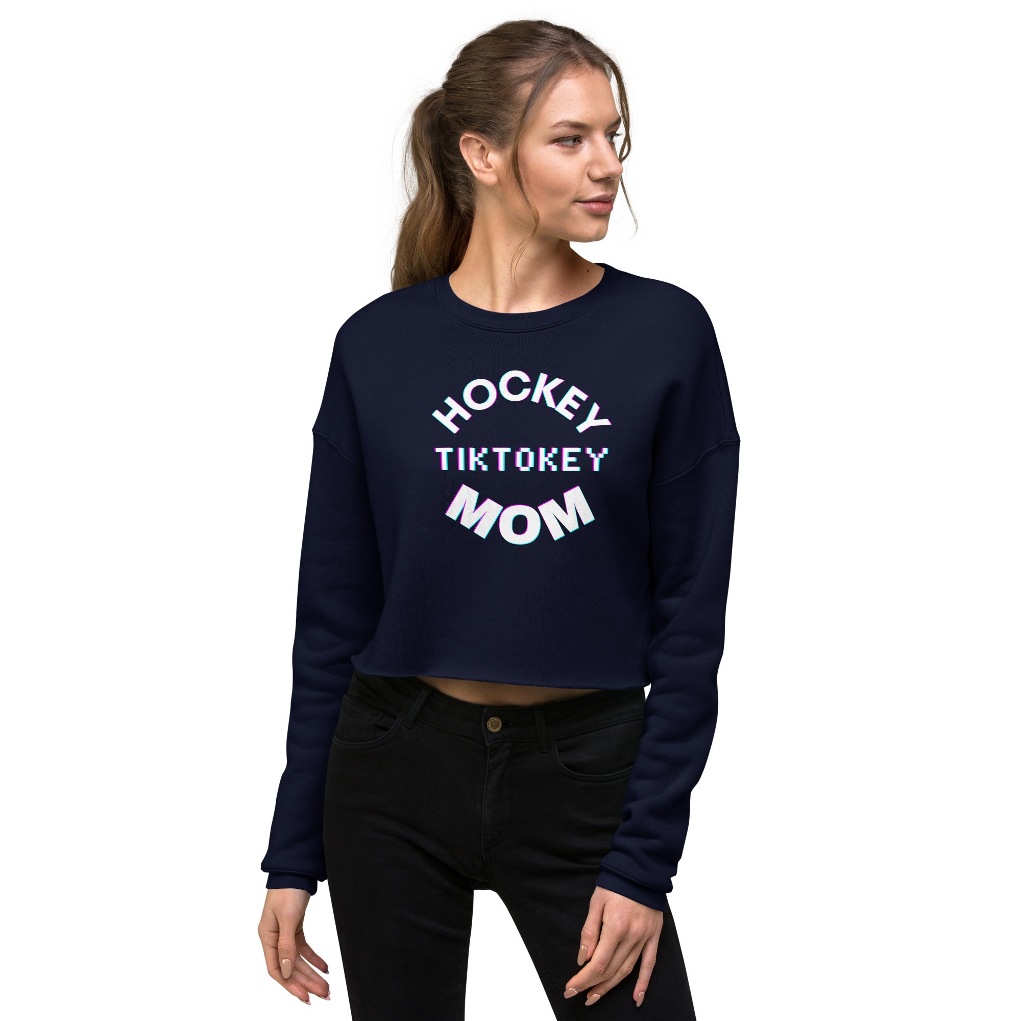 Hockey Tiktokey Women's Crop Sweatshirt