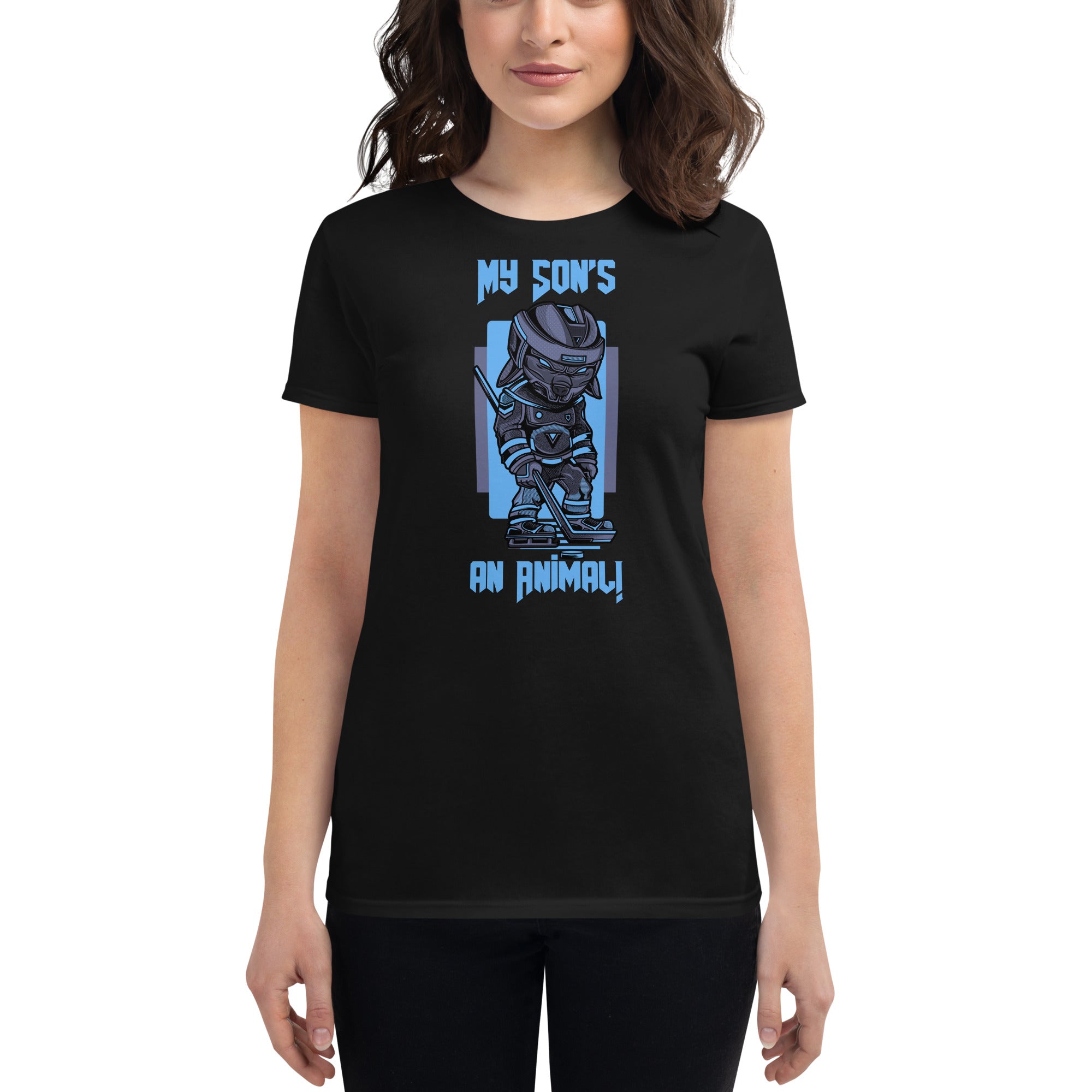 My Son's An Animal Women's Fitted T-Shirt