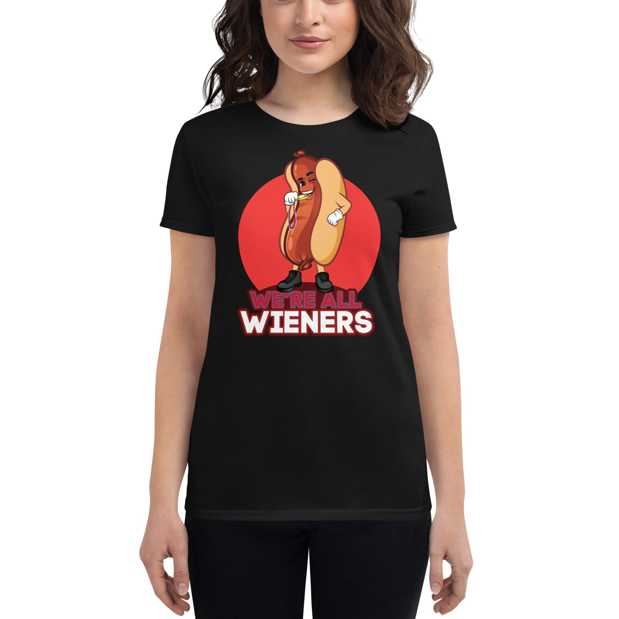 We're All Wiener's Women's Classic T-Shirt - Red