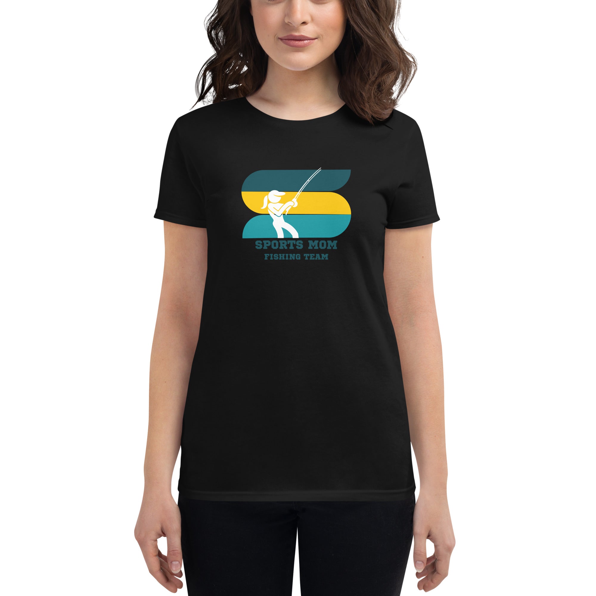 The Original Sports Mom Fishing Team Women's Fitted T-Shirt