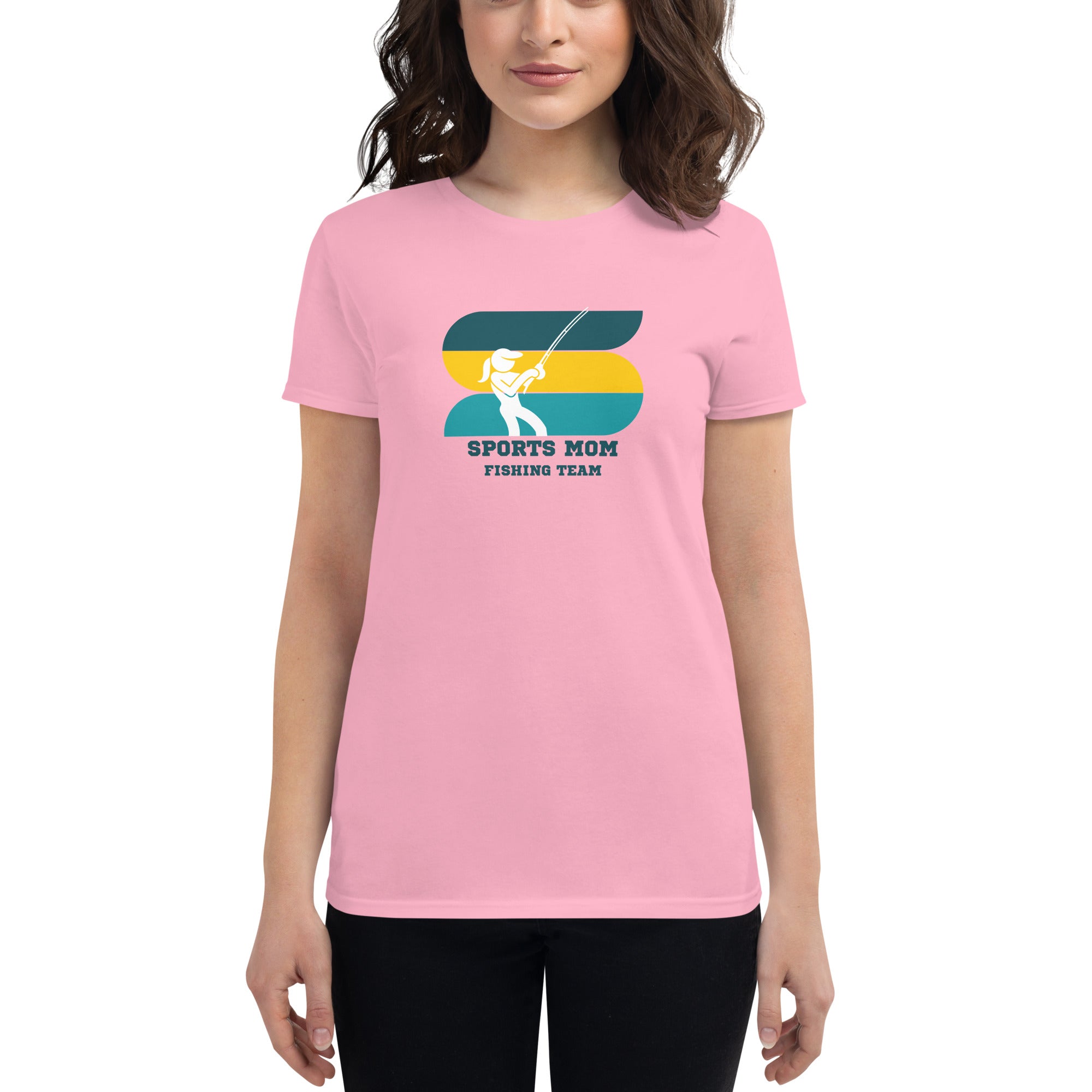 The Original Sports Mom Fishing Team Women's Fitted T-Shirt