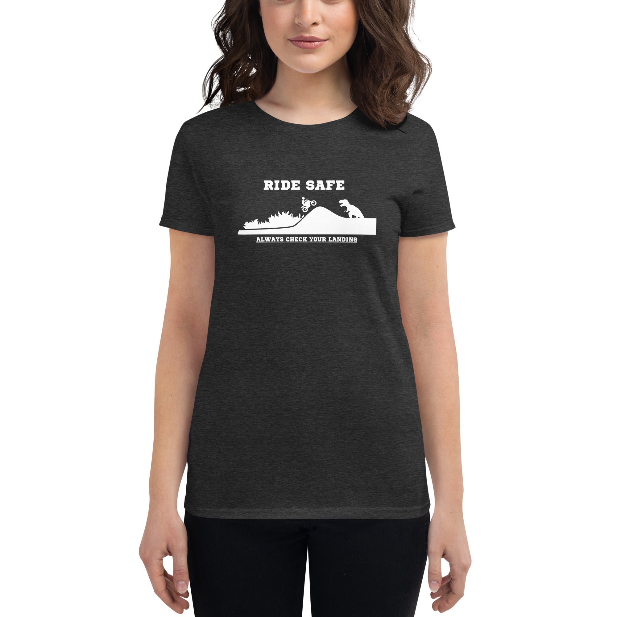 Ride Safe Check Your Landing Women's Fitted T-Shirt