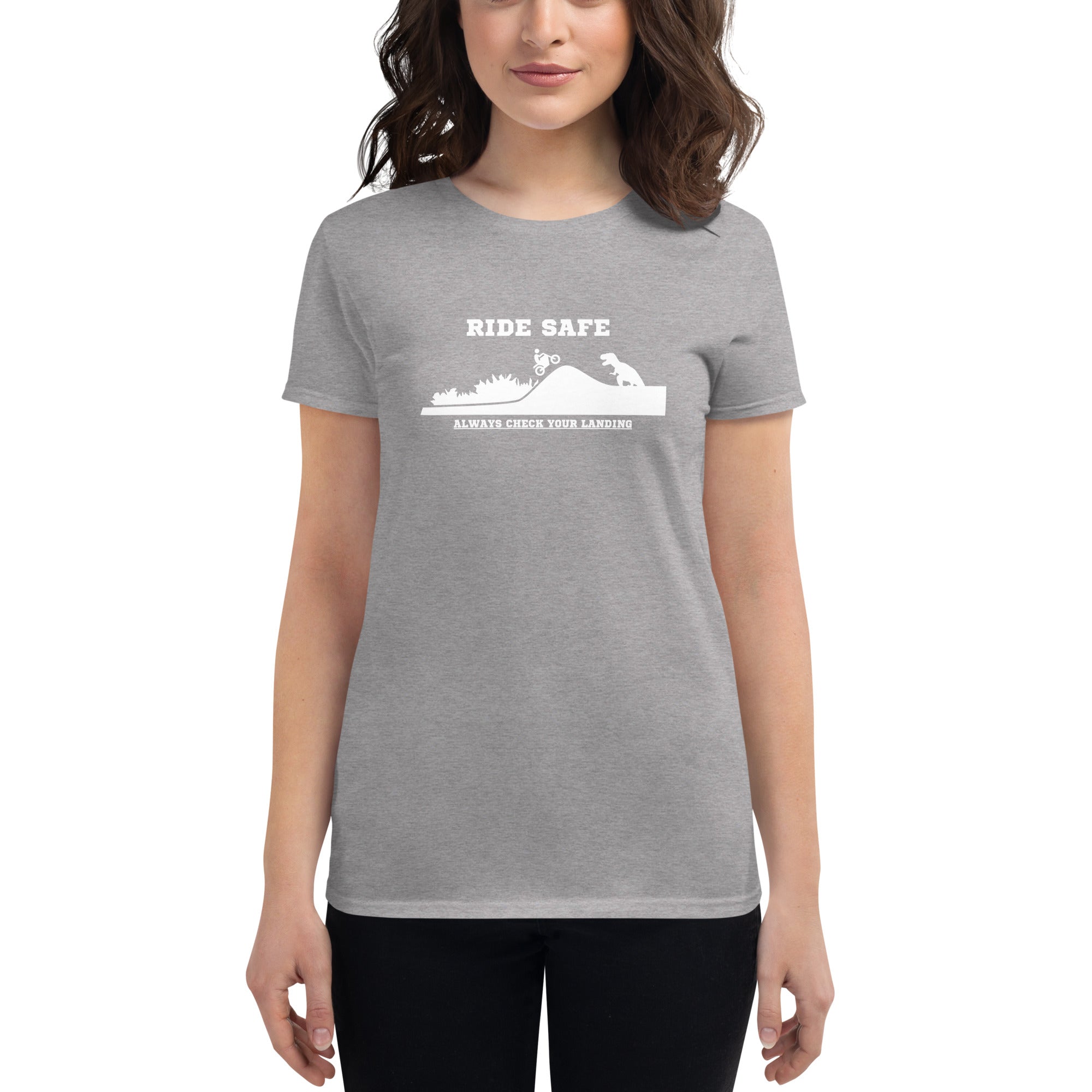 Ride Safe Check Your Landing Women's Fitted T-Shirt