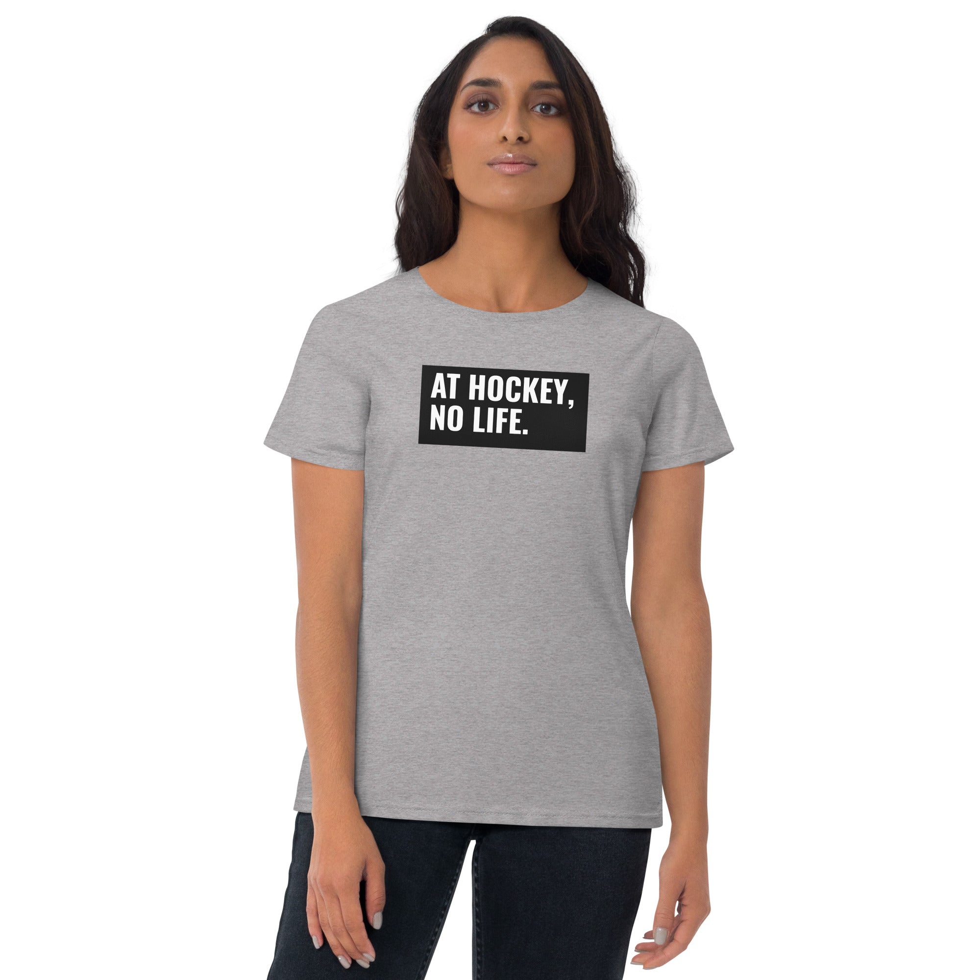 At Hockey, No Life Women's Fitted T-Shirt