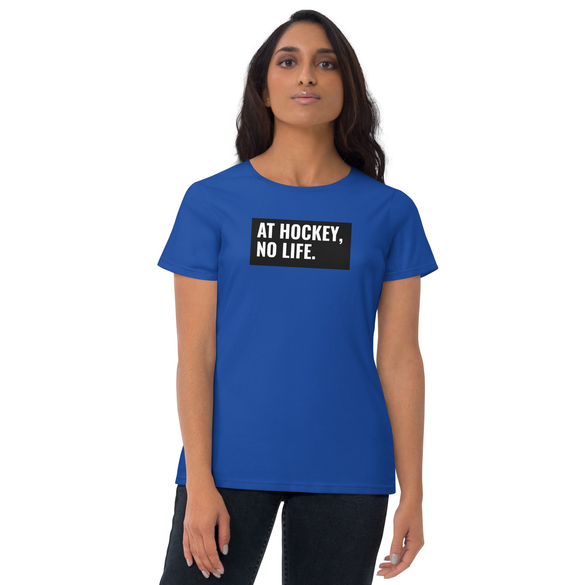 At Hockey, No Life Women's Fitted T-Shirt