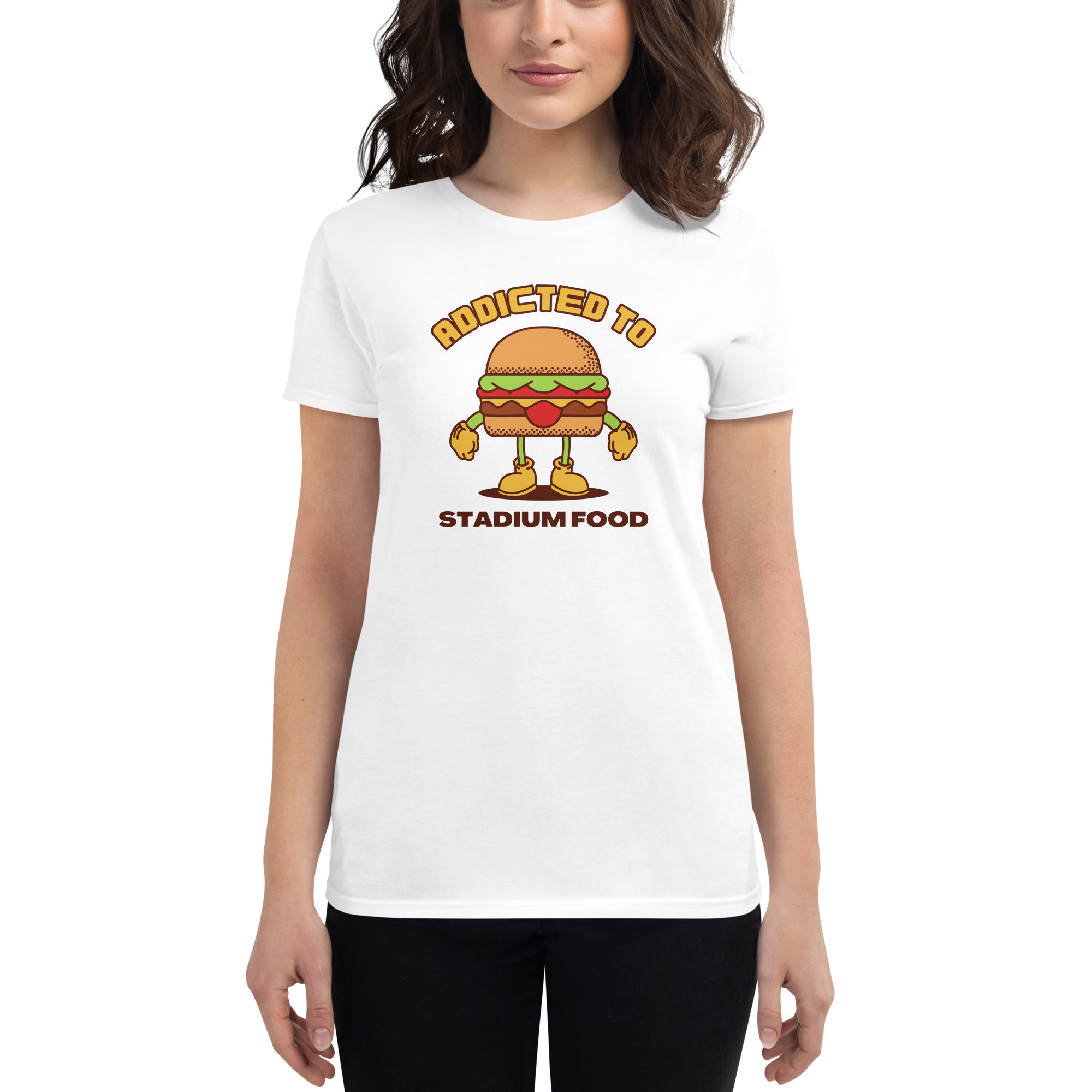 Addicted To Stadium Food Women's Fitted T-Shirt